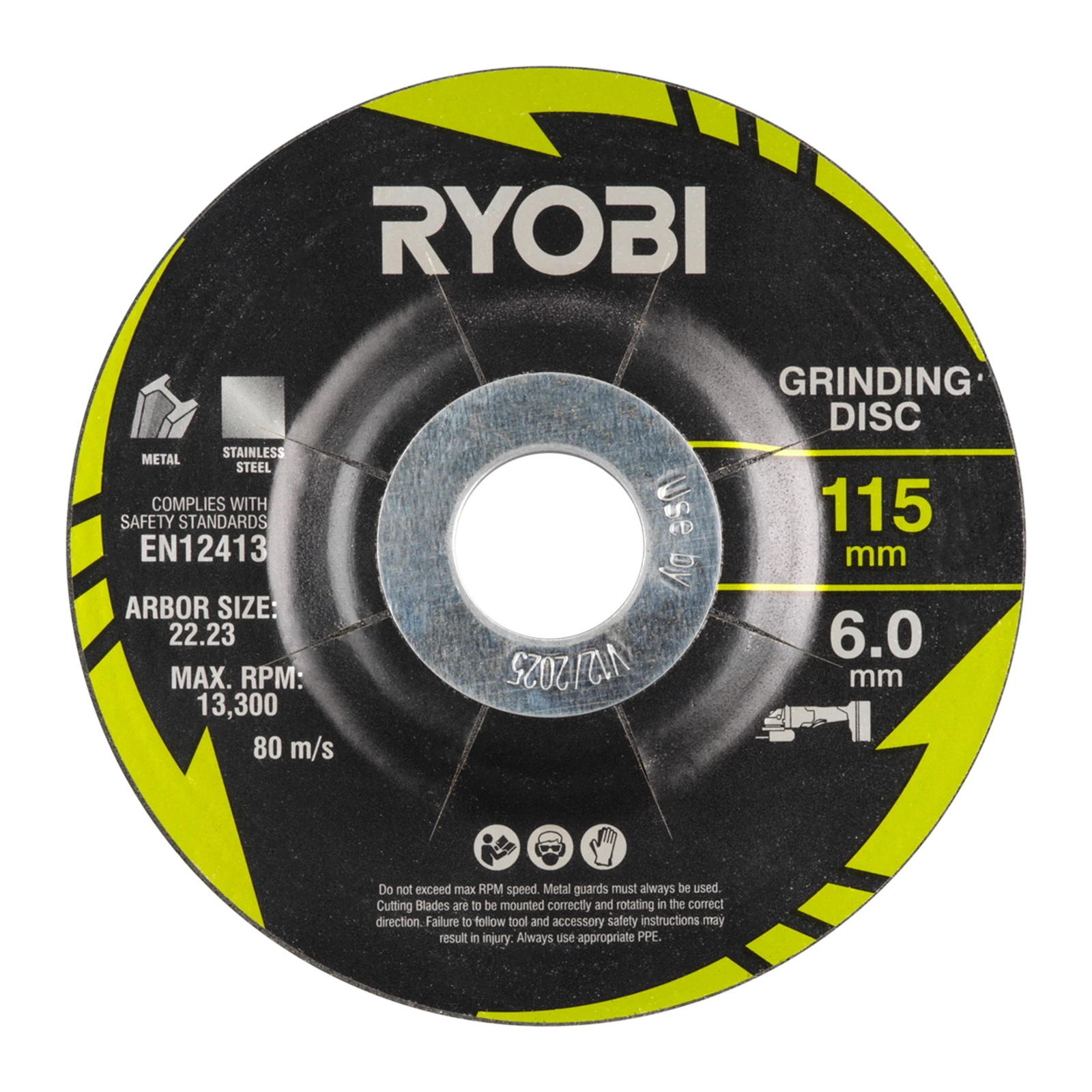 Ryobi 4 Piece 115mm Cutting and Grinding Set
