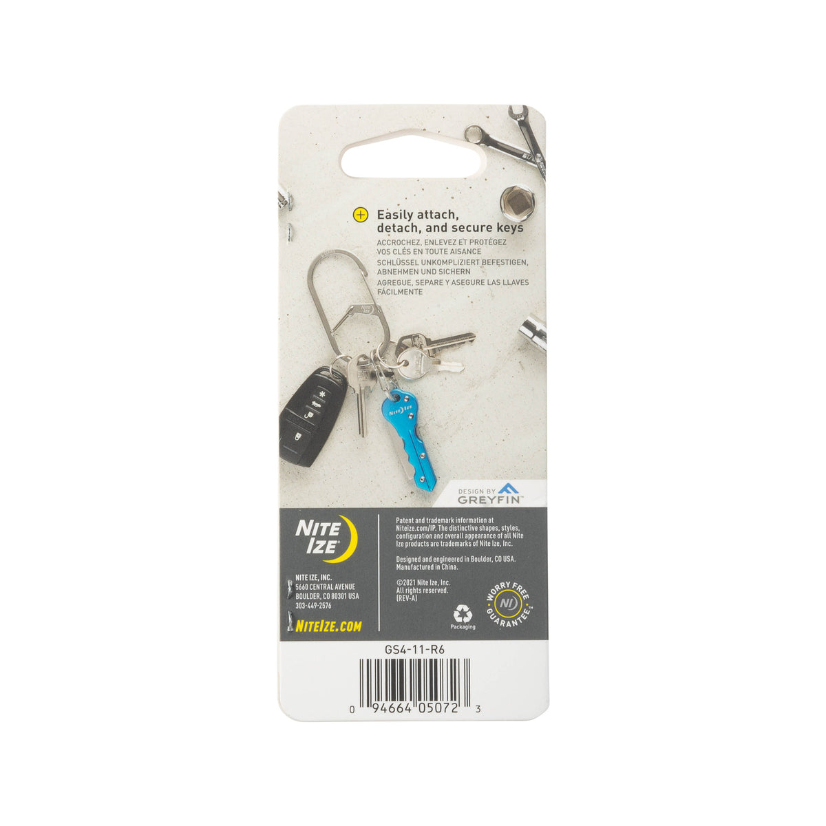 Nite Ize G-Series Dual Chamber Carabiner No. 4, Stainless Steel