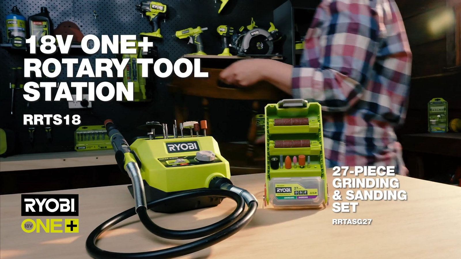 Ryobi 18V ONE+ Variable Speed Rotary Tool Station - Tool Only (RRTS18)
