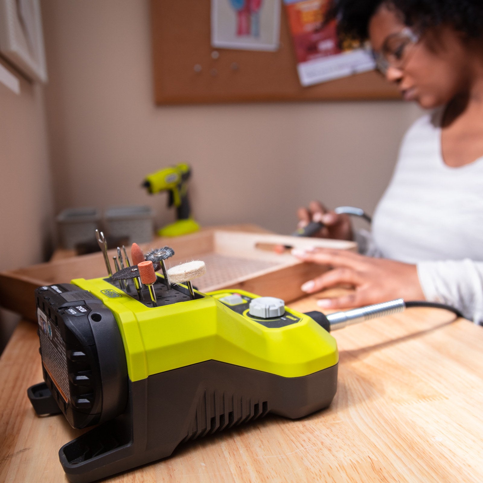 Ryobi 18V ONE+ Variable Speed Rotary Tool Station - Tool Only (RRTS18)