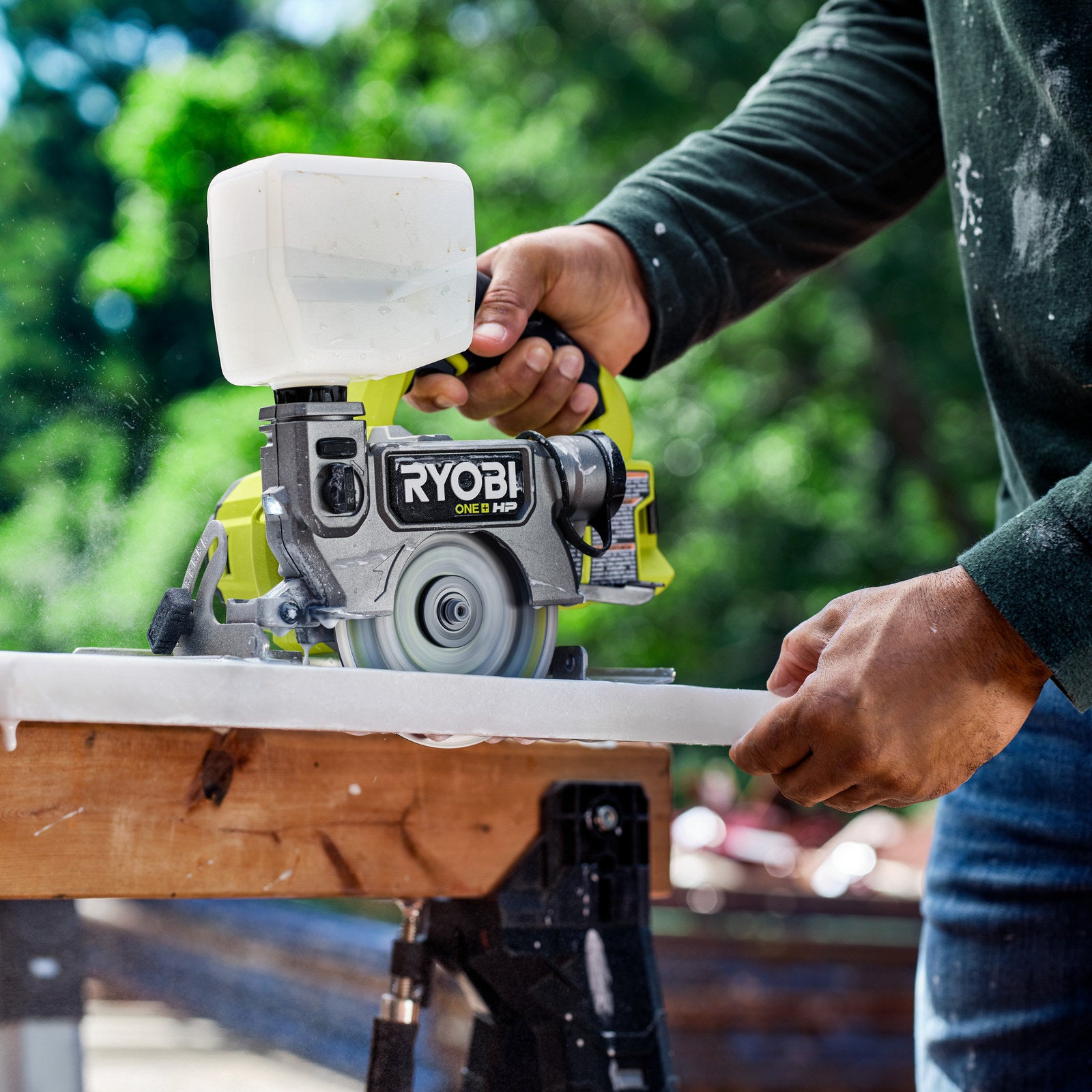 Ryobi 18V ONE+ HP Brushless 127mm Tile And Masonry Saw - Tool Only (RTS18C)
