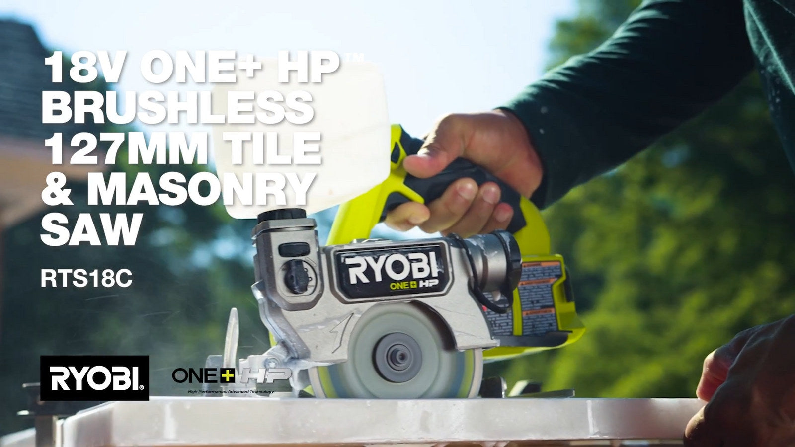Ryobi 18V ONE+ HP Brushless 127mm Tile And Masonry Saw - Tool Only (RTS18C)