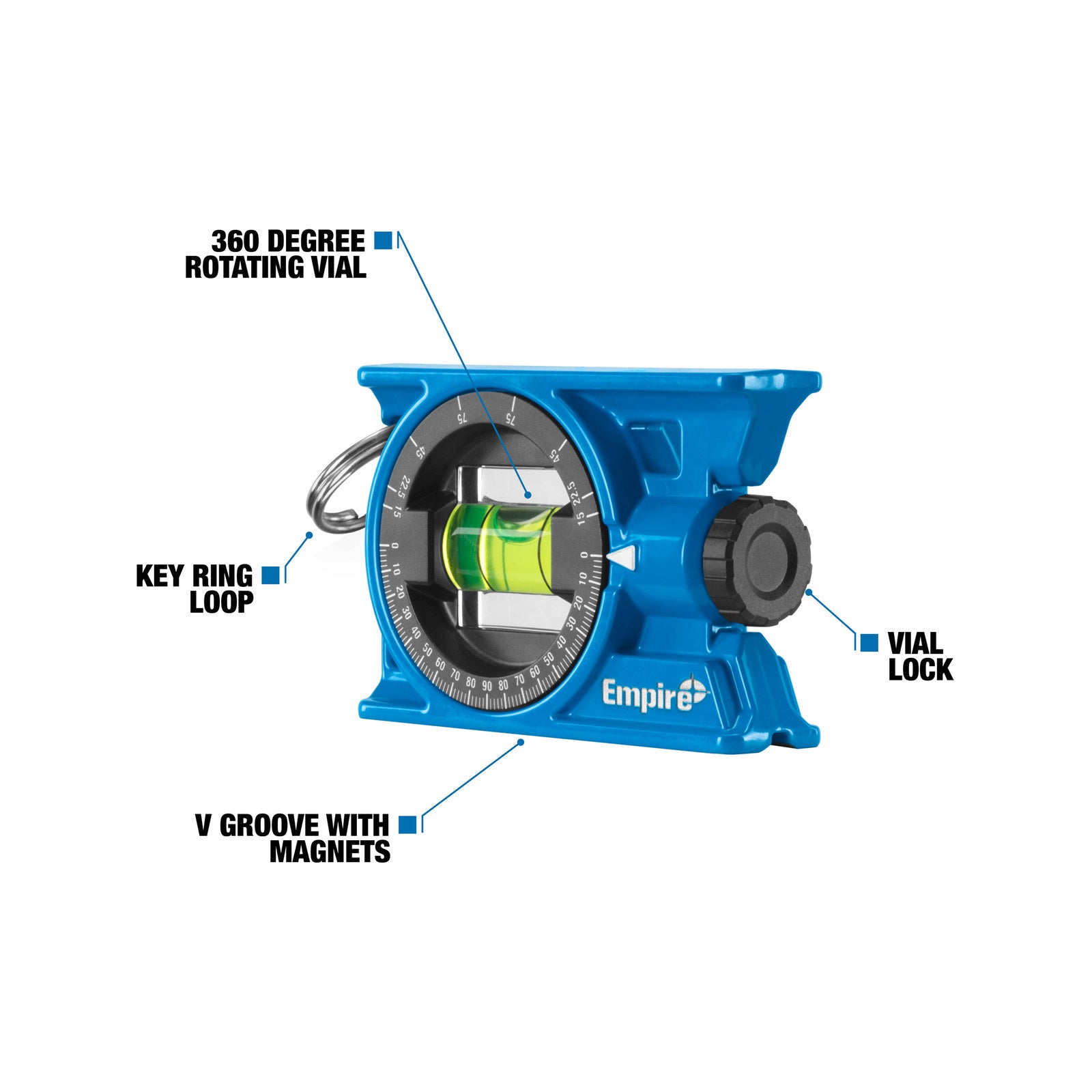 Empire 360° Pocket Level with Rotating Vial - 0.5mm/m Accuracy