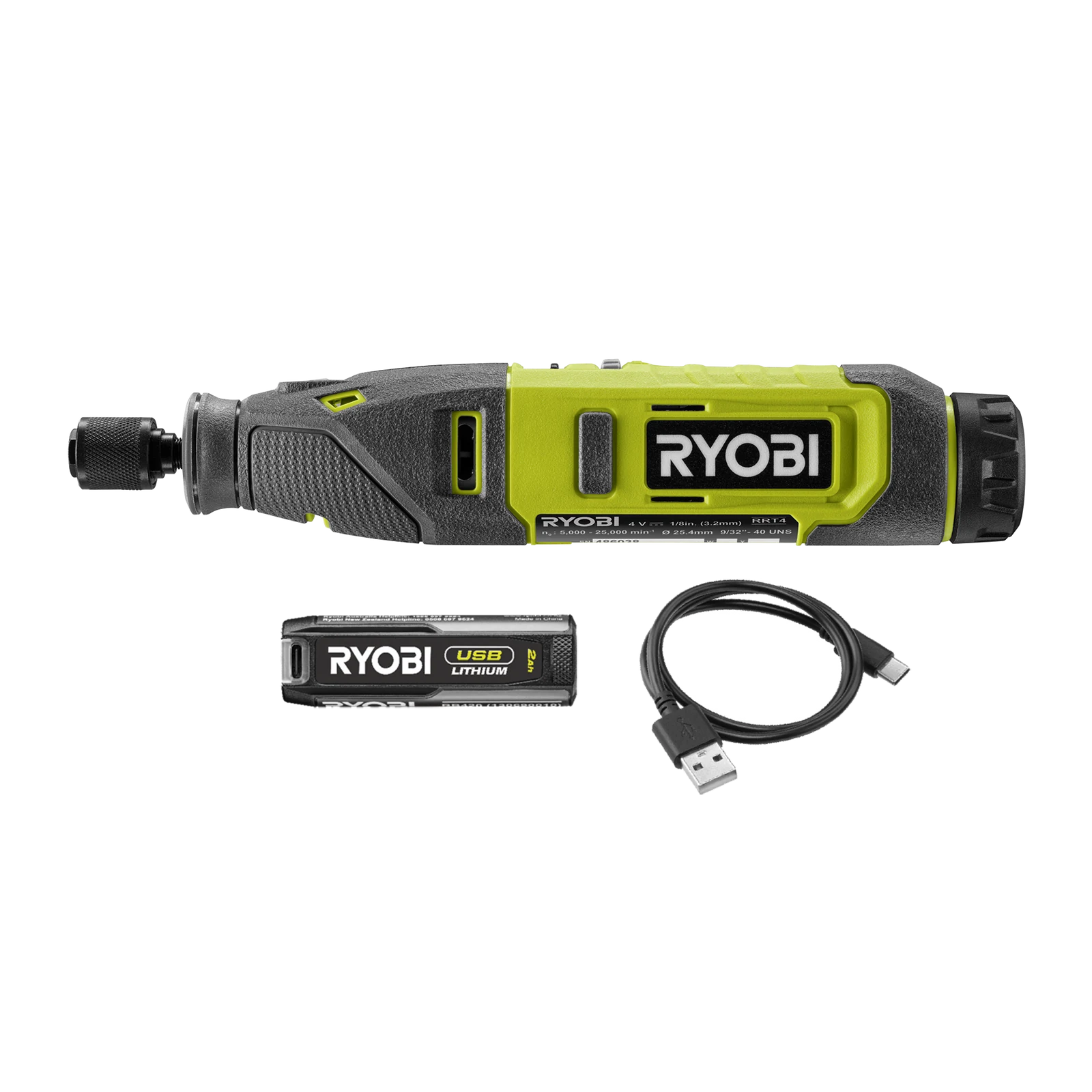 Ryobi USB Lithium 4V Rotary Tool 2Ah Kit (RRT4K)