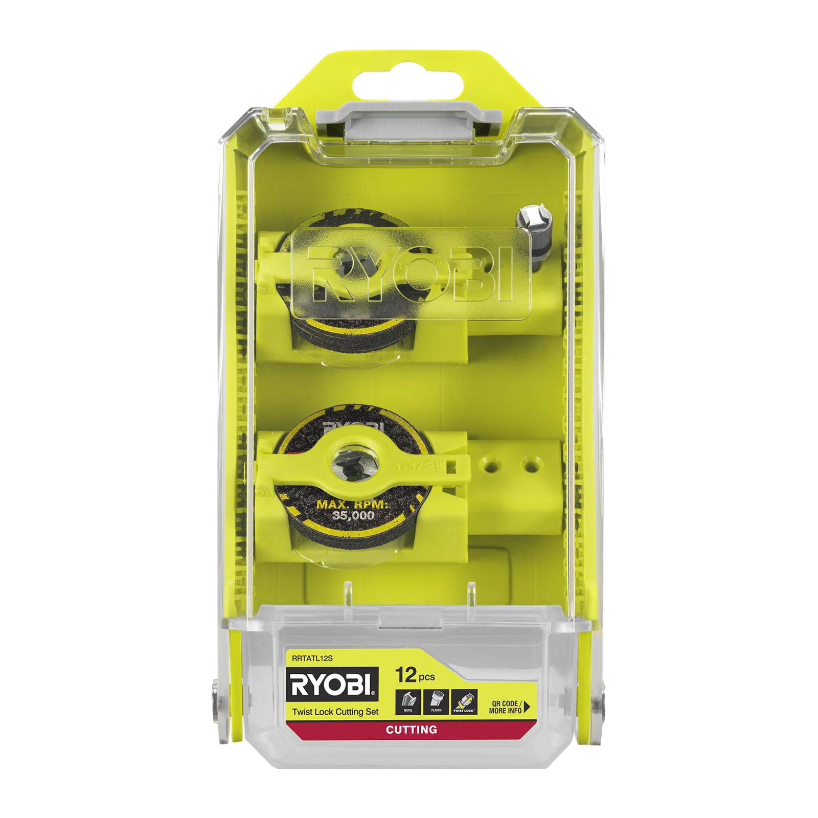 Ryobi 12 Piece Twist Lock Cutting Set with Mandrel and Carry Case