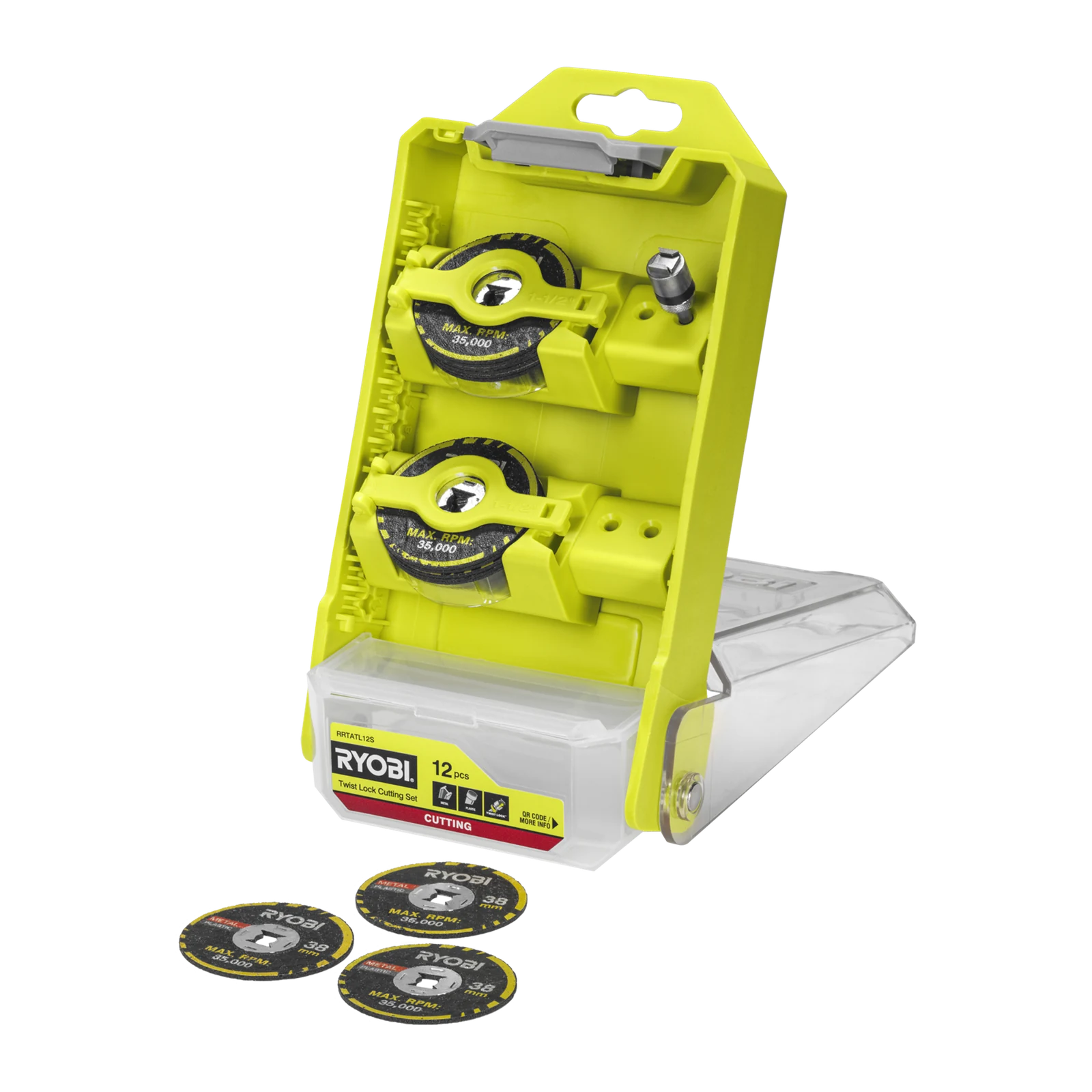 Ryobi 12 Piece Twist Lock Cutting Set with Mandrel and Carry Case