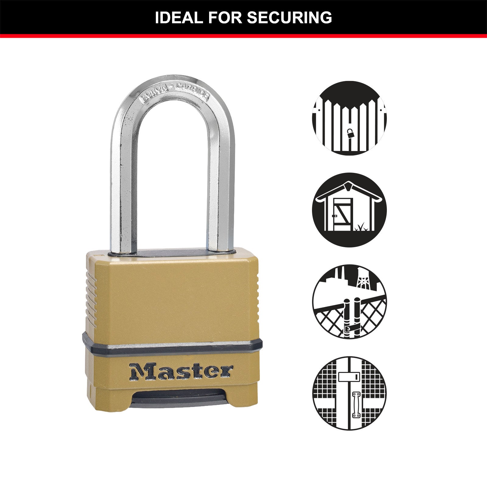 Master Lock Excell 56mm Laminated Steel Set-Your-Own Combination Padlock, 51mm Shackle