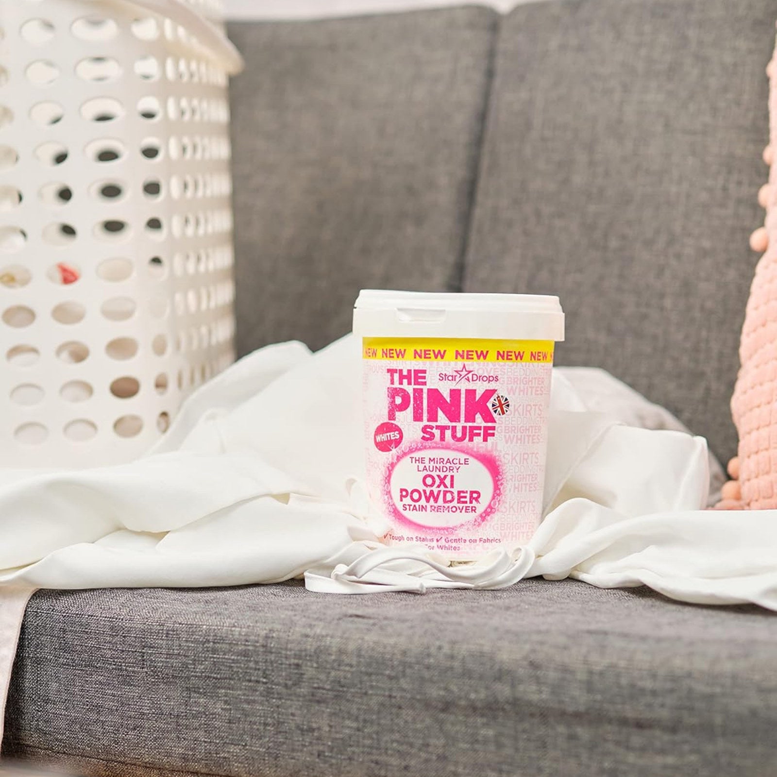 The Pink Stuff 1kg Whites Miracle Laundry Oxi Powder Stain Remover