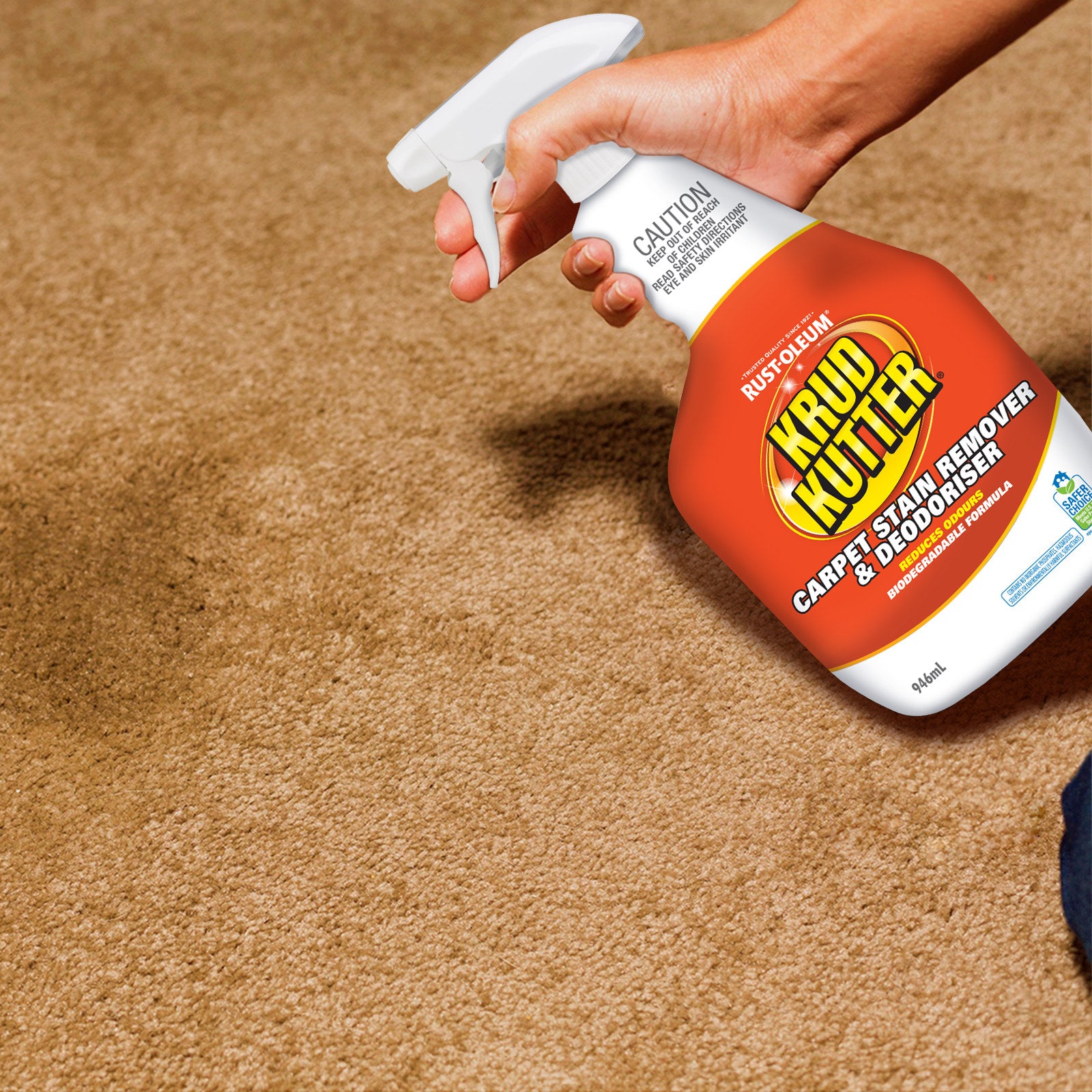 Krud Kutter Instant Carpet Stain Remover Plus Deodoriser 946ml - Concentrated