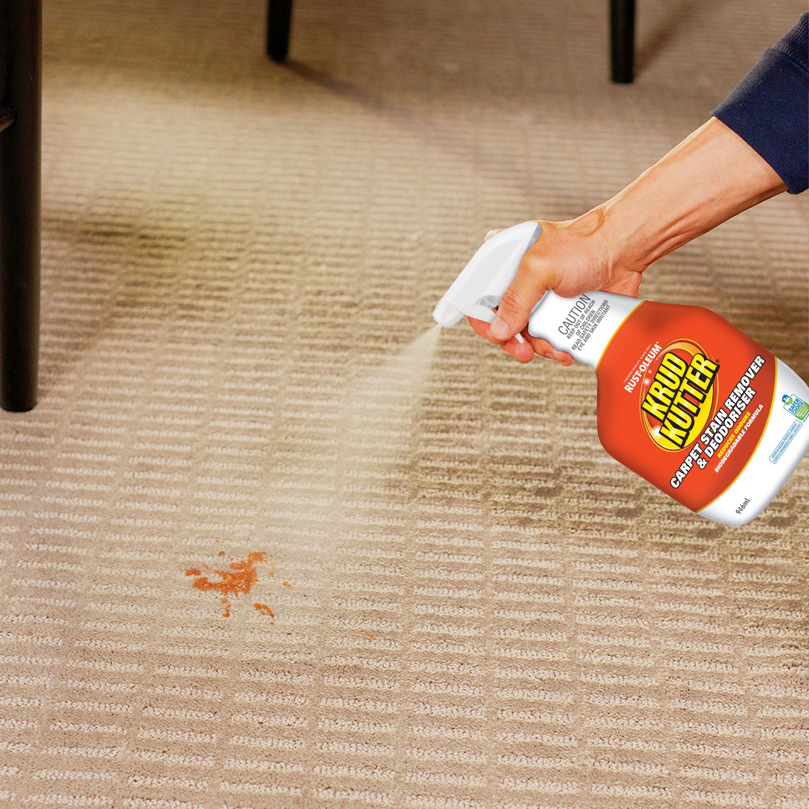 Krud Kutter Instant Carpet Stain Remover Plus Deodoriser 946ml - Concentrated