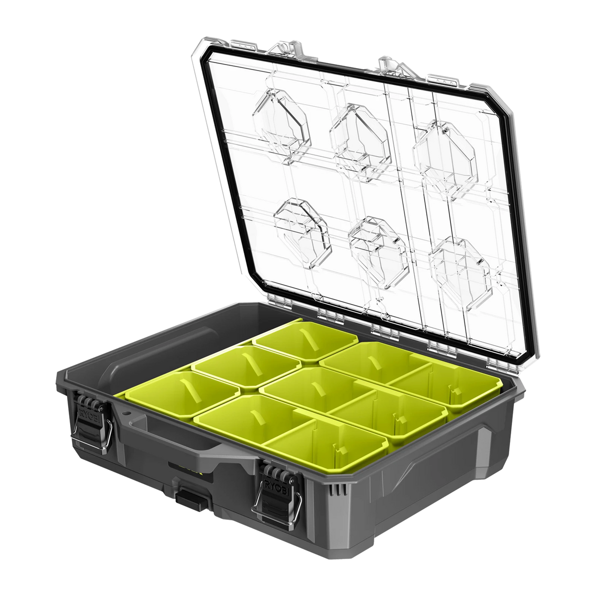 Ryobi LINK Small Parts Organiser, Detachable Bins, Adjustable Dividers, Modular Storage RLORGC