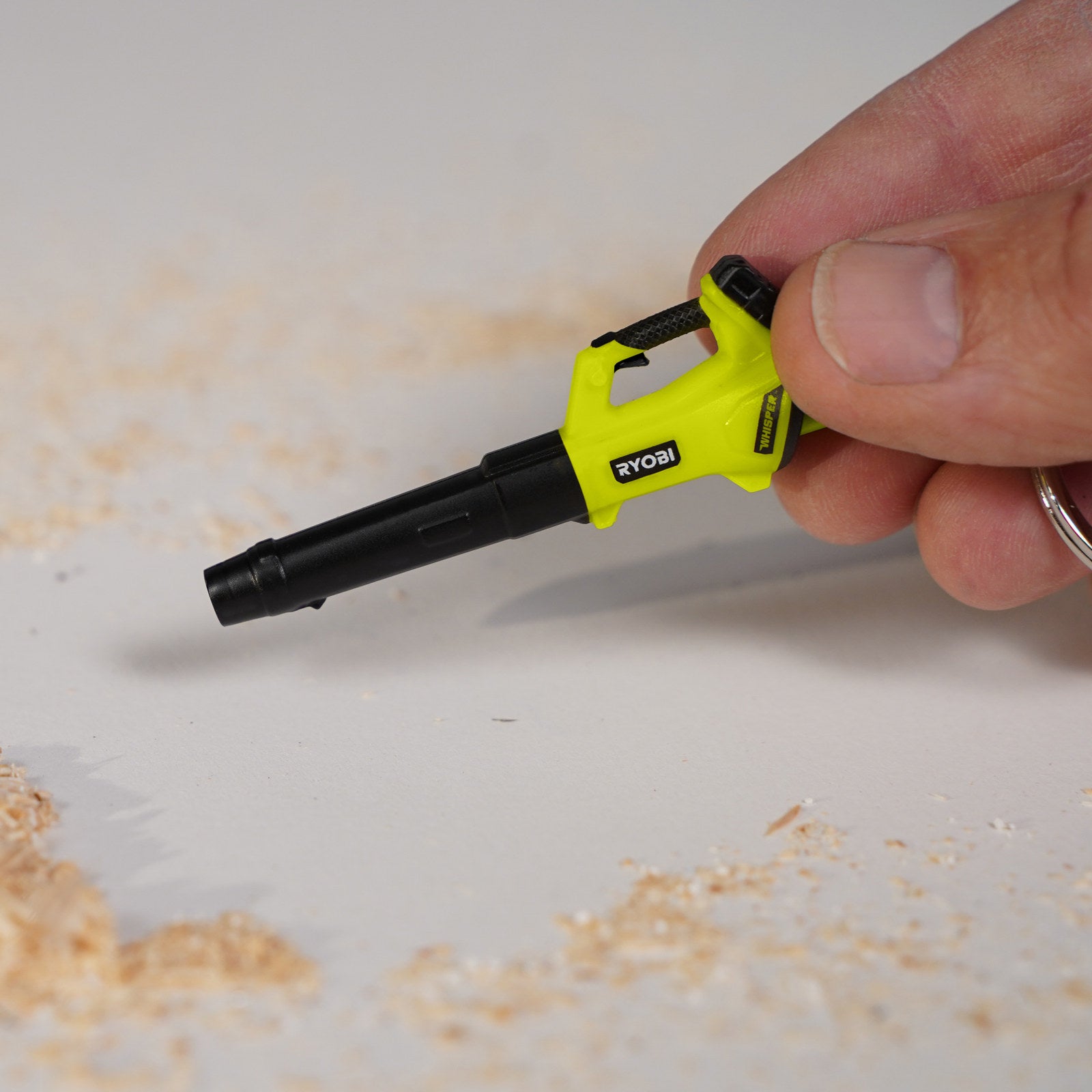 Ryobi MINI's Leaf Blower Keyring, Collectible Recycled Plastic Replica