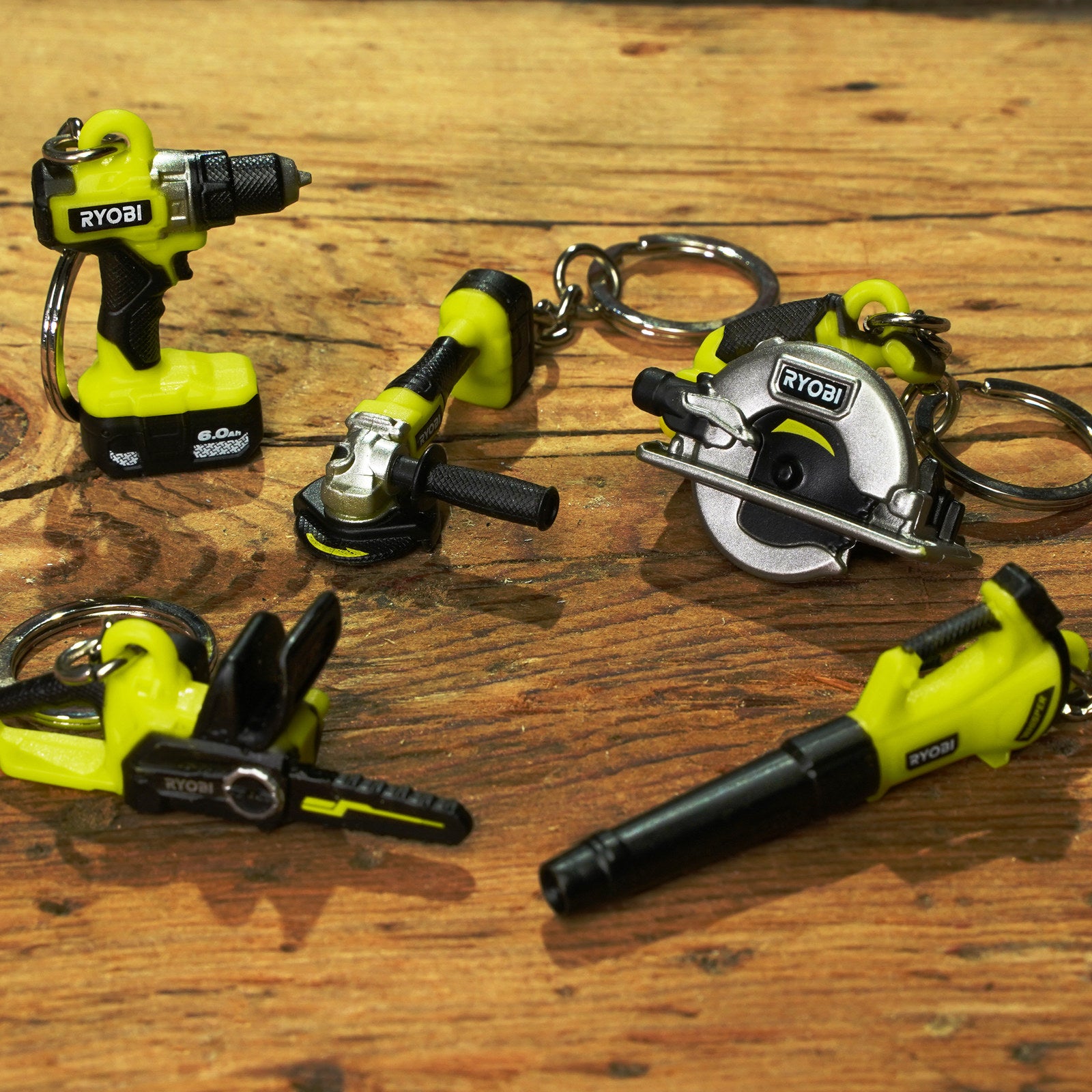Ryobi MINI's Leaf Blower Keyring, Collectible Recycled Plastic Replica