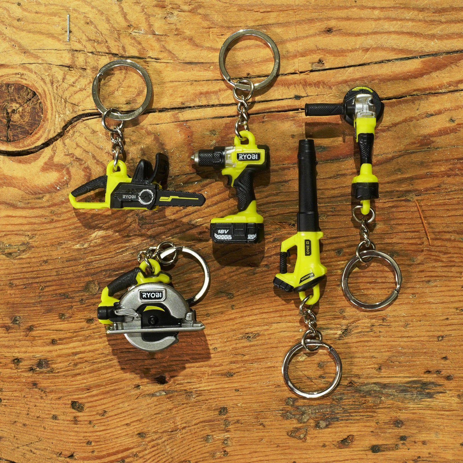 Ryobi MINI's Leaf Blower Keyring, Collectible Recycled Plastic Replica