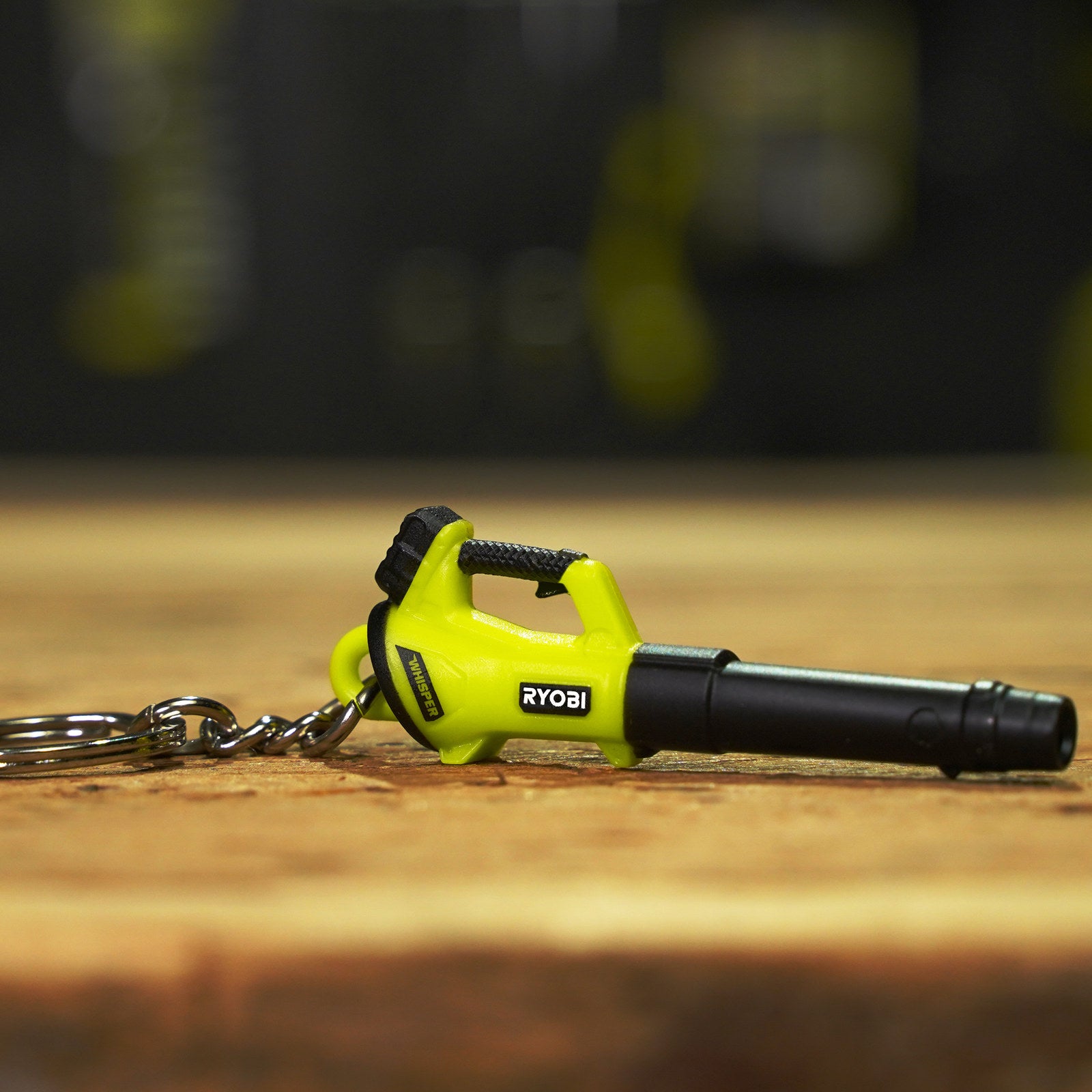 Ryobi MINI's Leaf Blower Keyring, Collectible Recycled Plastic Replica