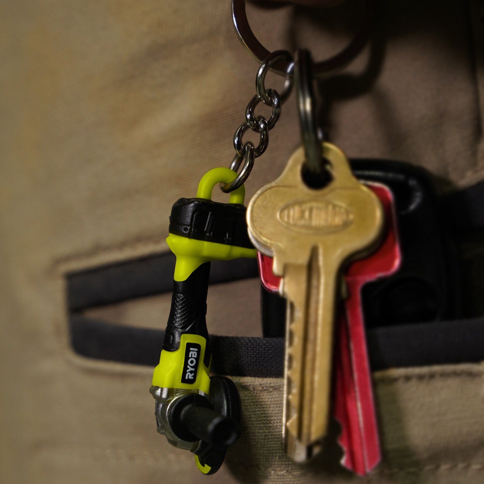 Ryobi MINI's Angle Grinder Keyring, Collectible Detailed Replica