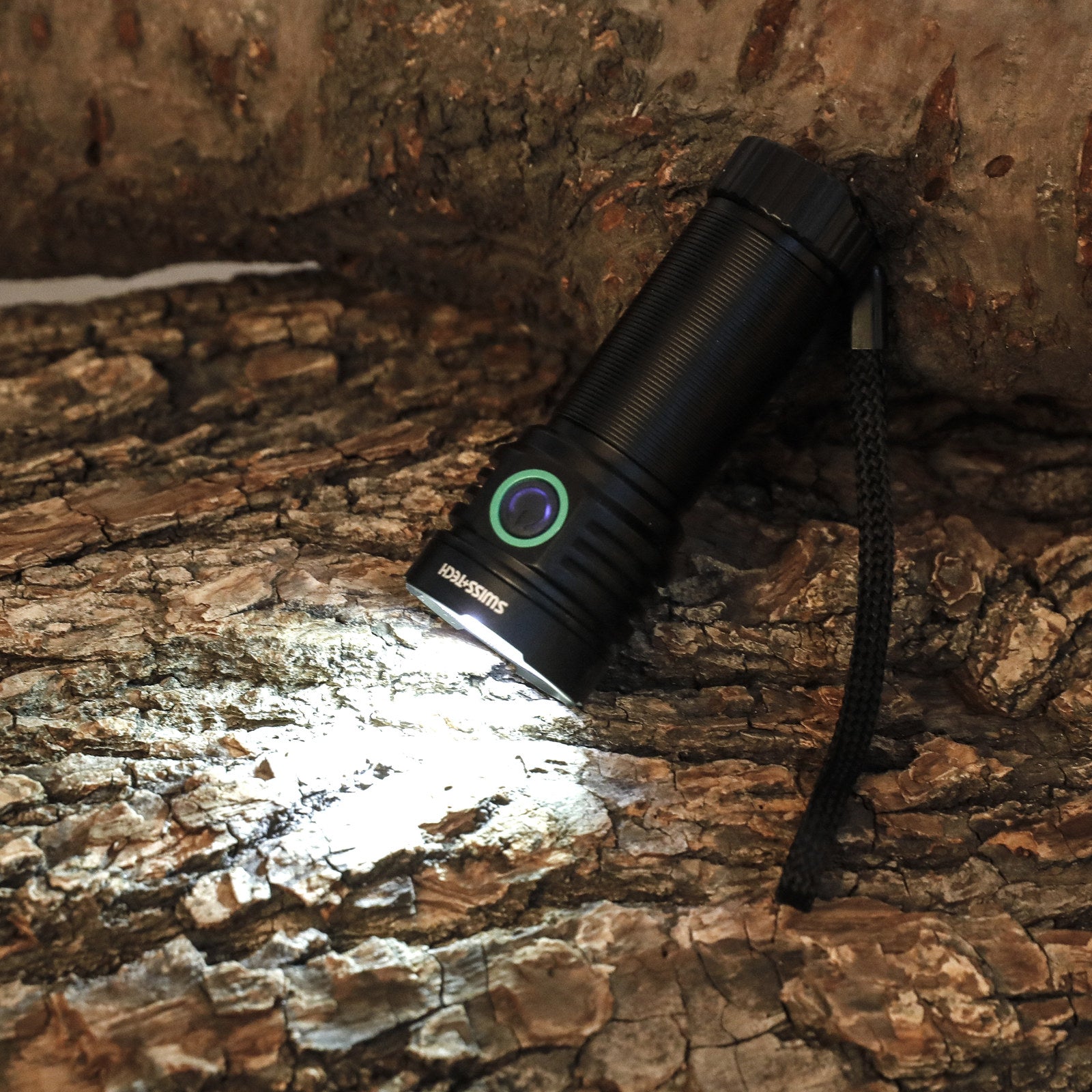 SWISS+TECH 3500lm Rechargeable Compact Turbo Flashlight, 220m Beam, OSRAM LED