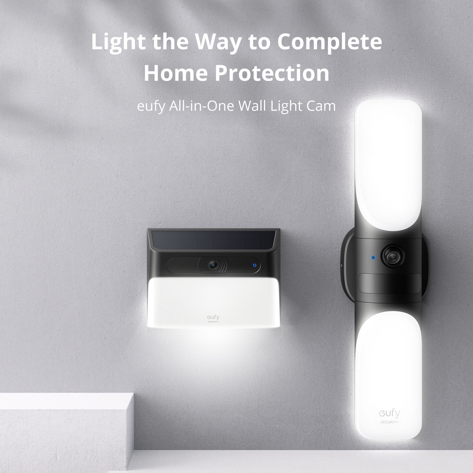Eufy S120 Solar Wall Light Security Camera, 2K, 300lm, App Controlled T81A0C11