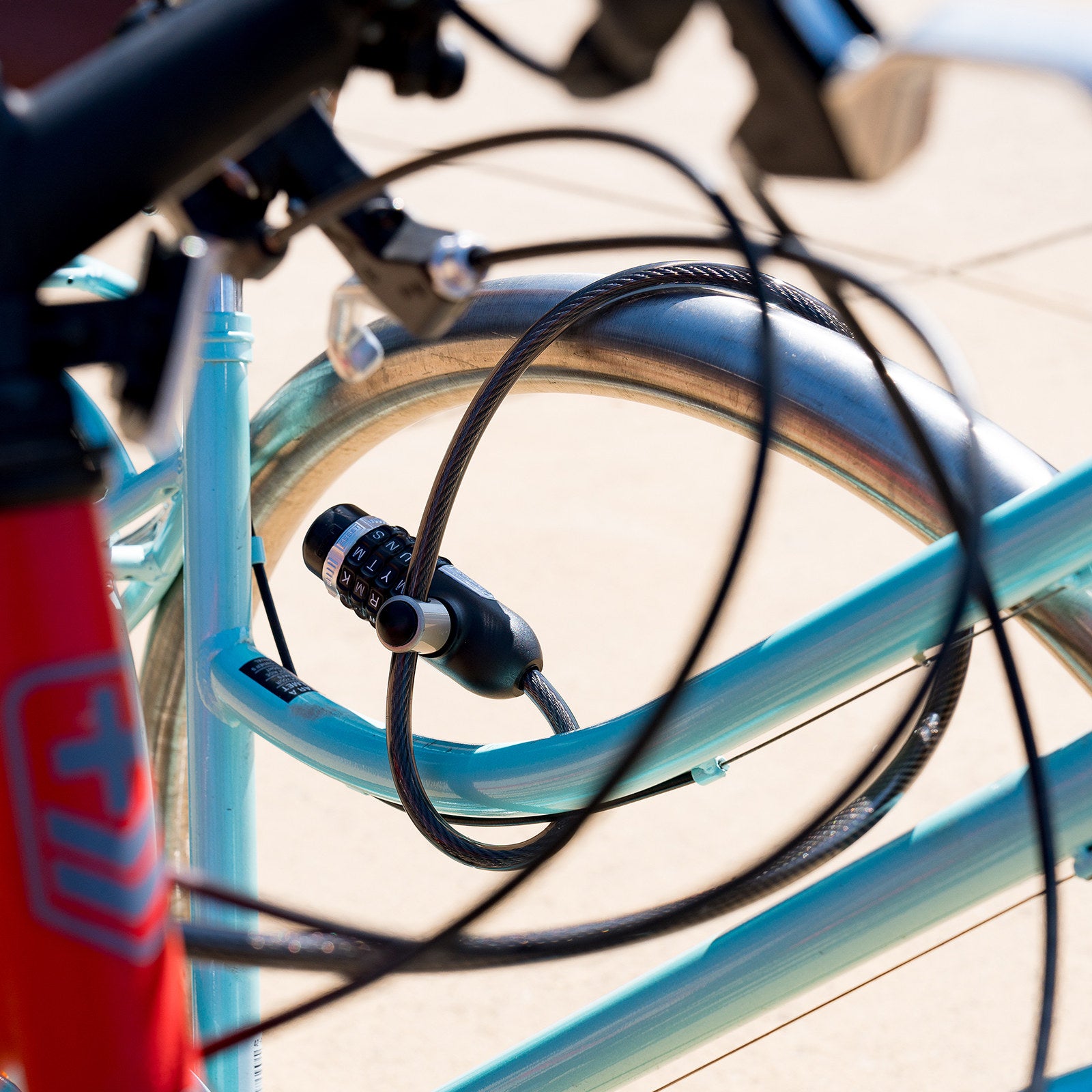 Wordcode 10mm x 2.1m Steel Xtenda Resettable Bike Lock with Word Code