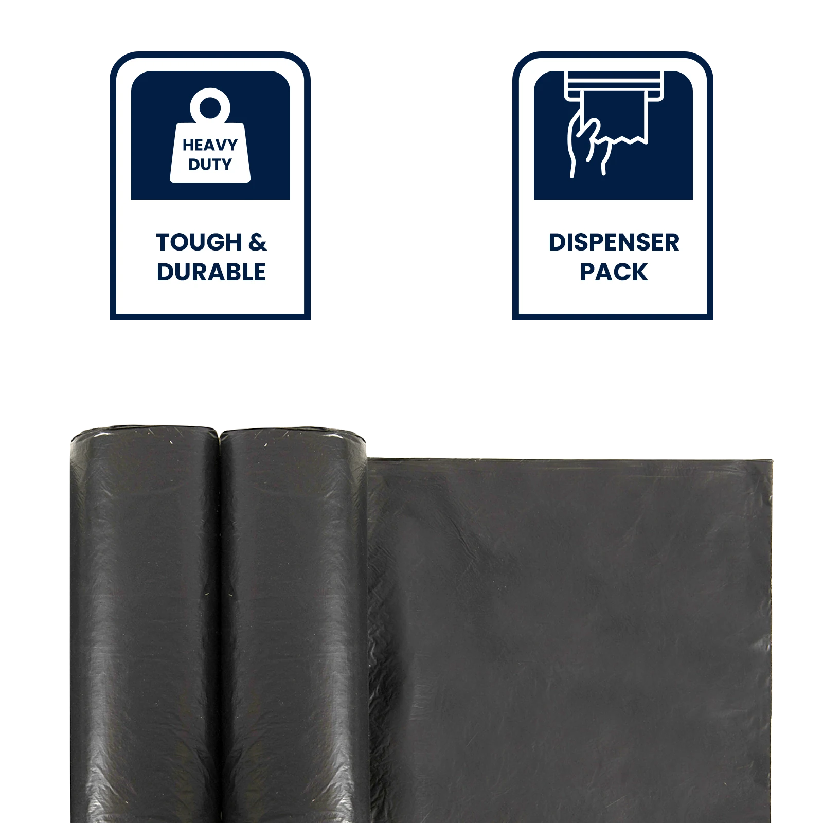 Grunt 158L Black Heavy Duty Clean Up Bags