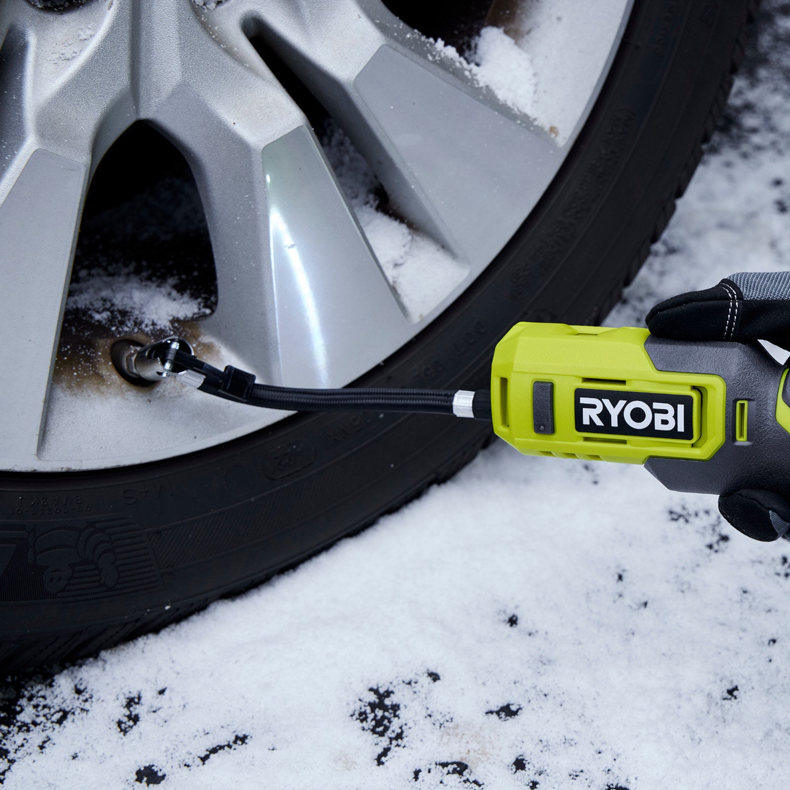 Ryobi USB Lithium High Pressure Inflator 2Ah Kit Portable 100psi RI4K