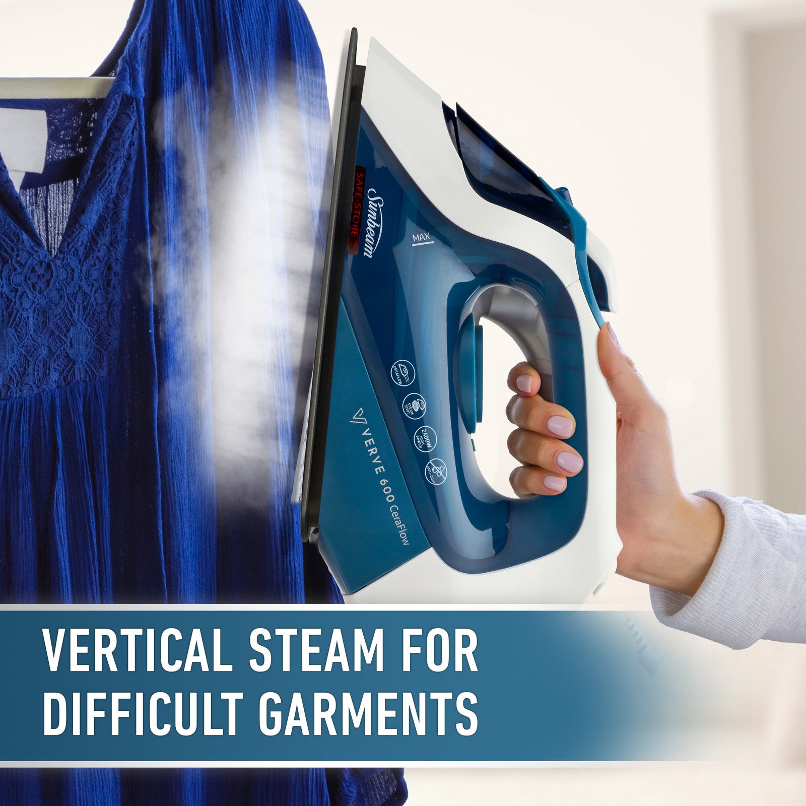 Sunbeam Verve 600 Ceraflow Ceramic Steam Iron 150g/min Shot 300mL SRC6000