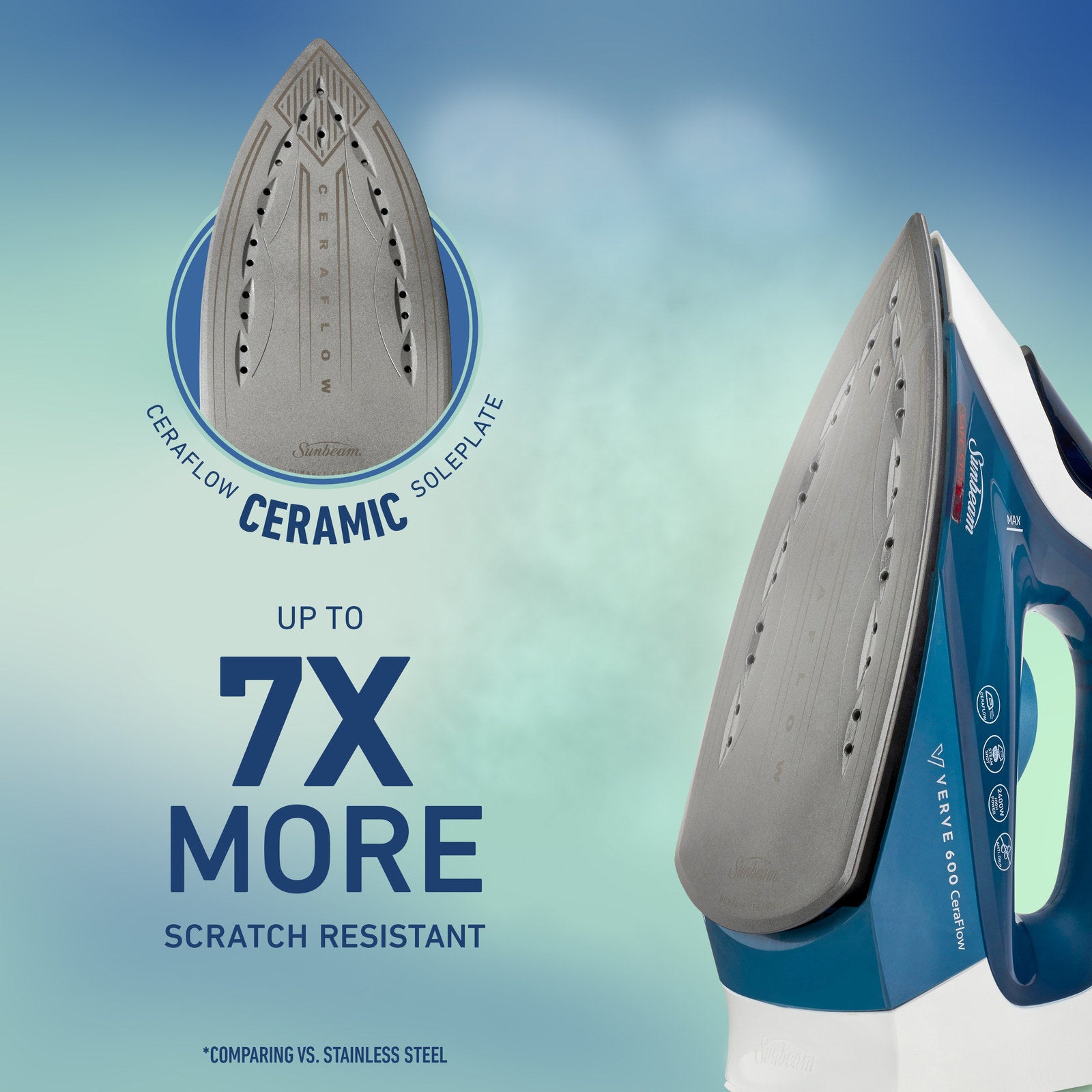 Sunbeam Verve 600 Ceraflow Ceramic Steam Iron 150g/min Shot 300mL SRC6000