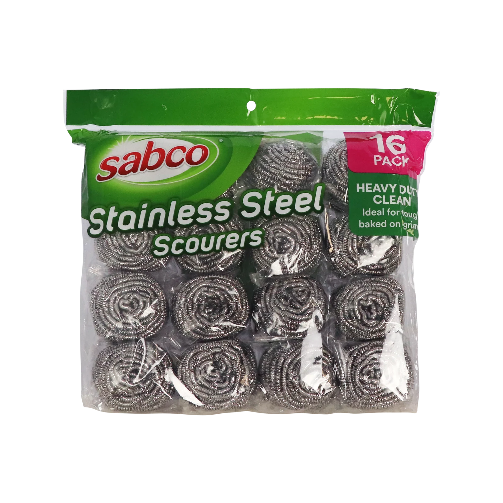 Sabco Stainless Steel Scourers 16 Pack