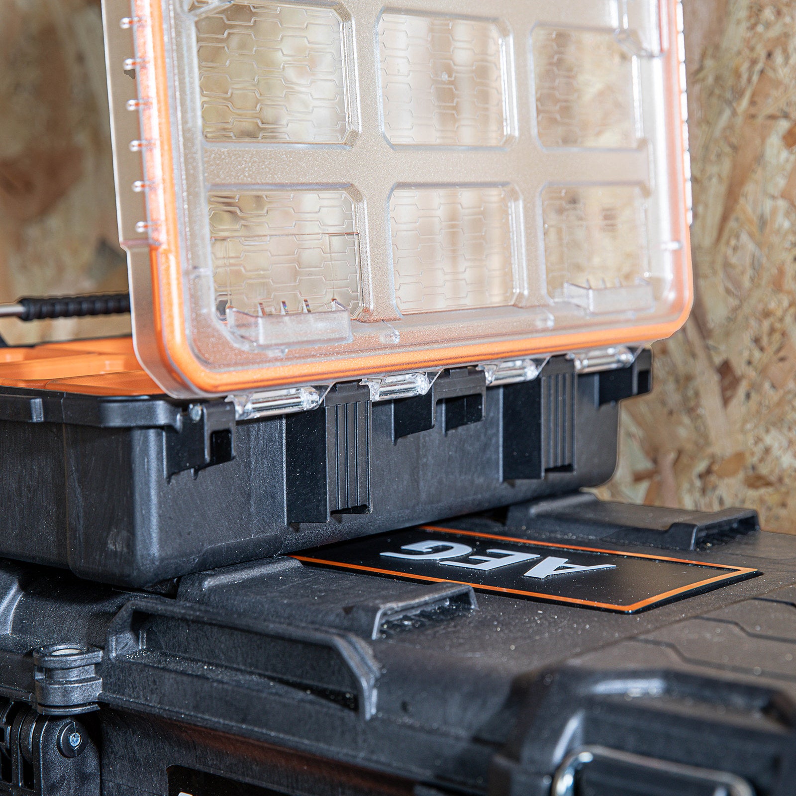 AEG Quickstack 2.0 Medium Toolbox, Modular Stackable Storage