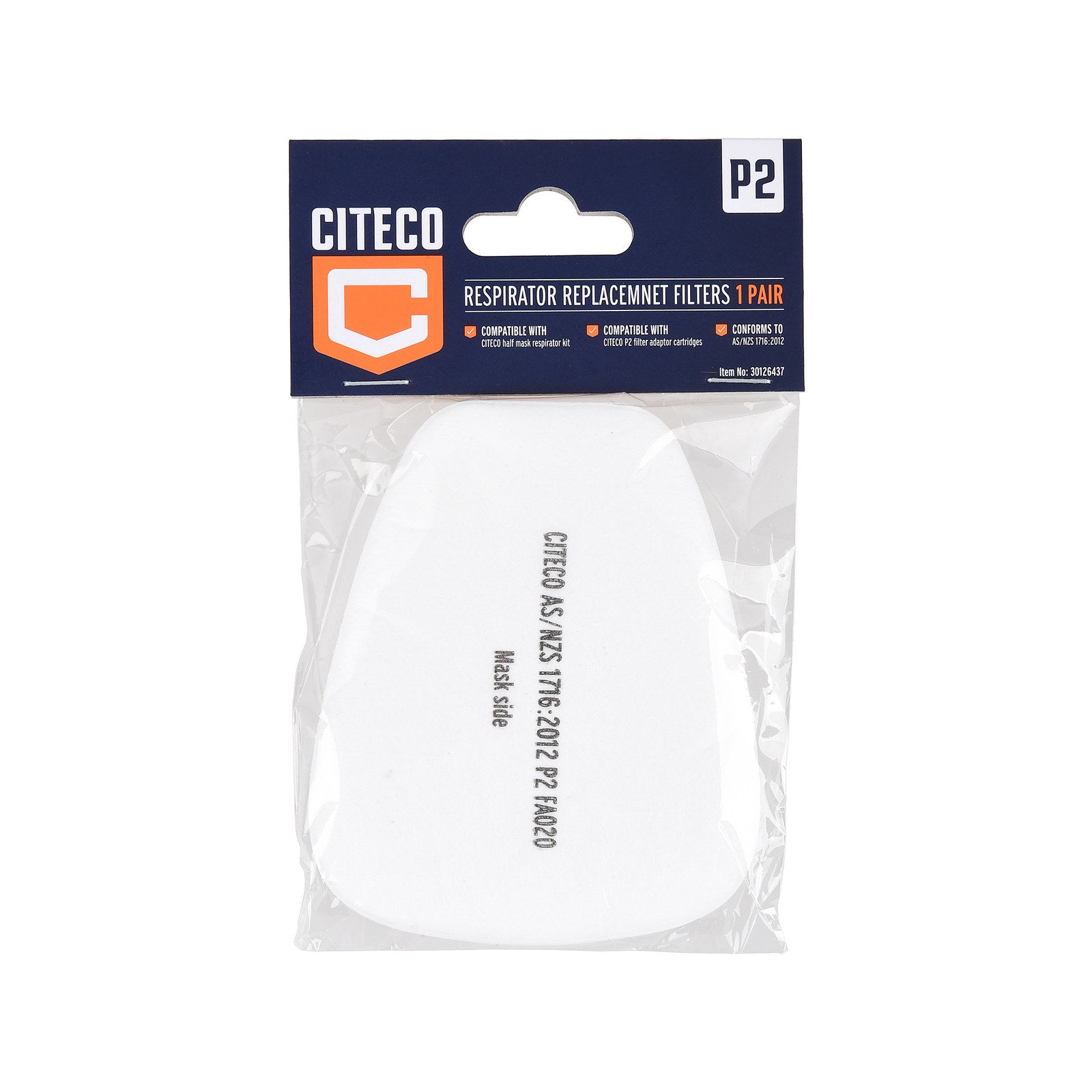 Citeco P2 Replacement Respirator Cartridge Black