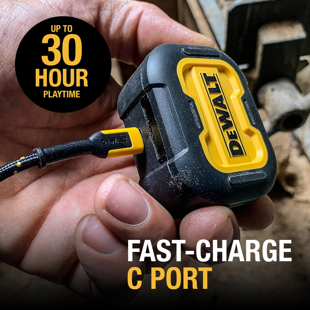 DeWALT Jobsite PRO-X1 True Wireless Earbuds with Charging Case 1902092DWE