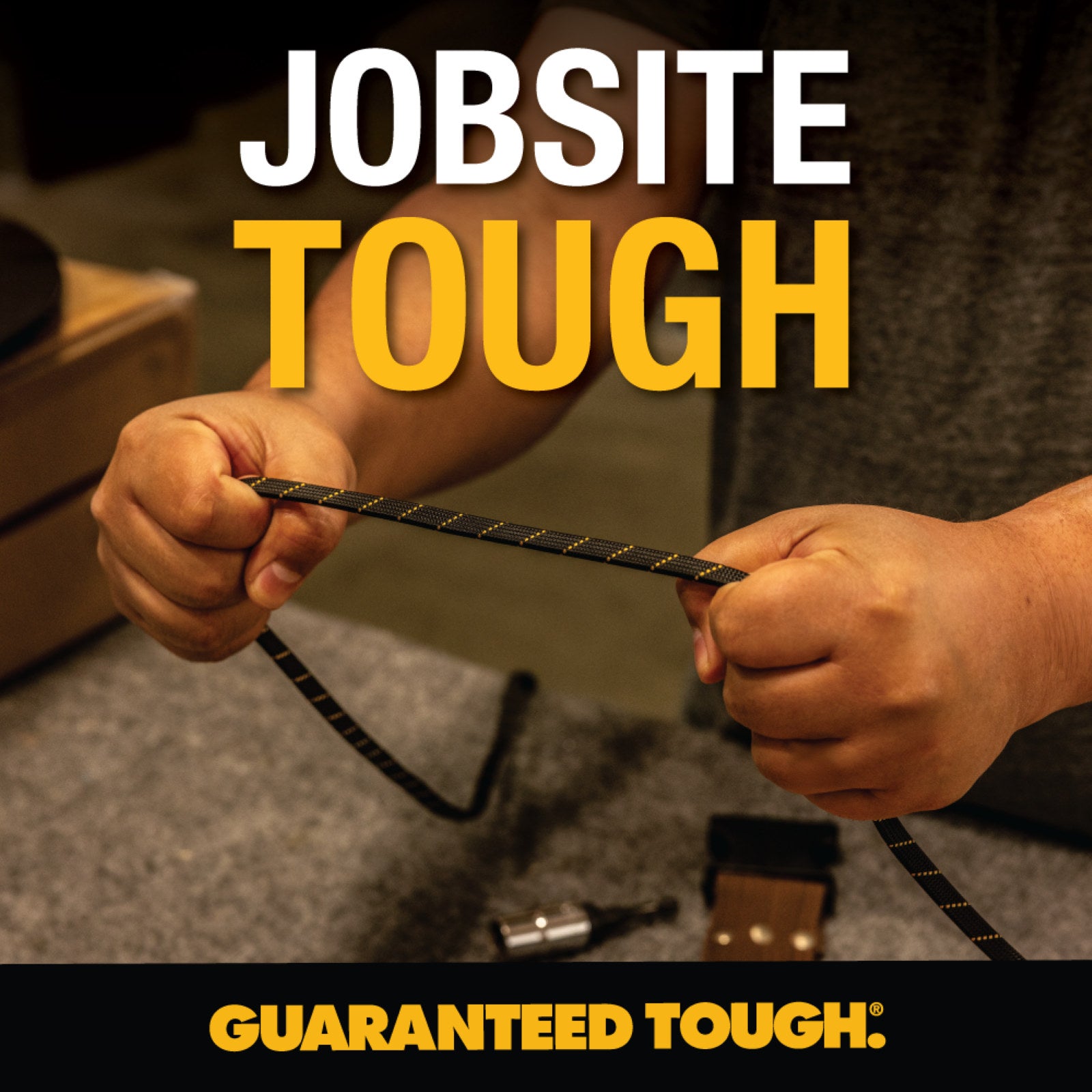 DeWALT 1.2m USB-C to USB Charging Cable, Kevlar Reinforced 1311361DWE