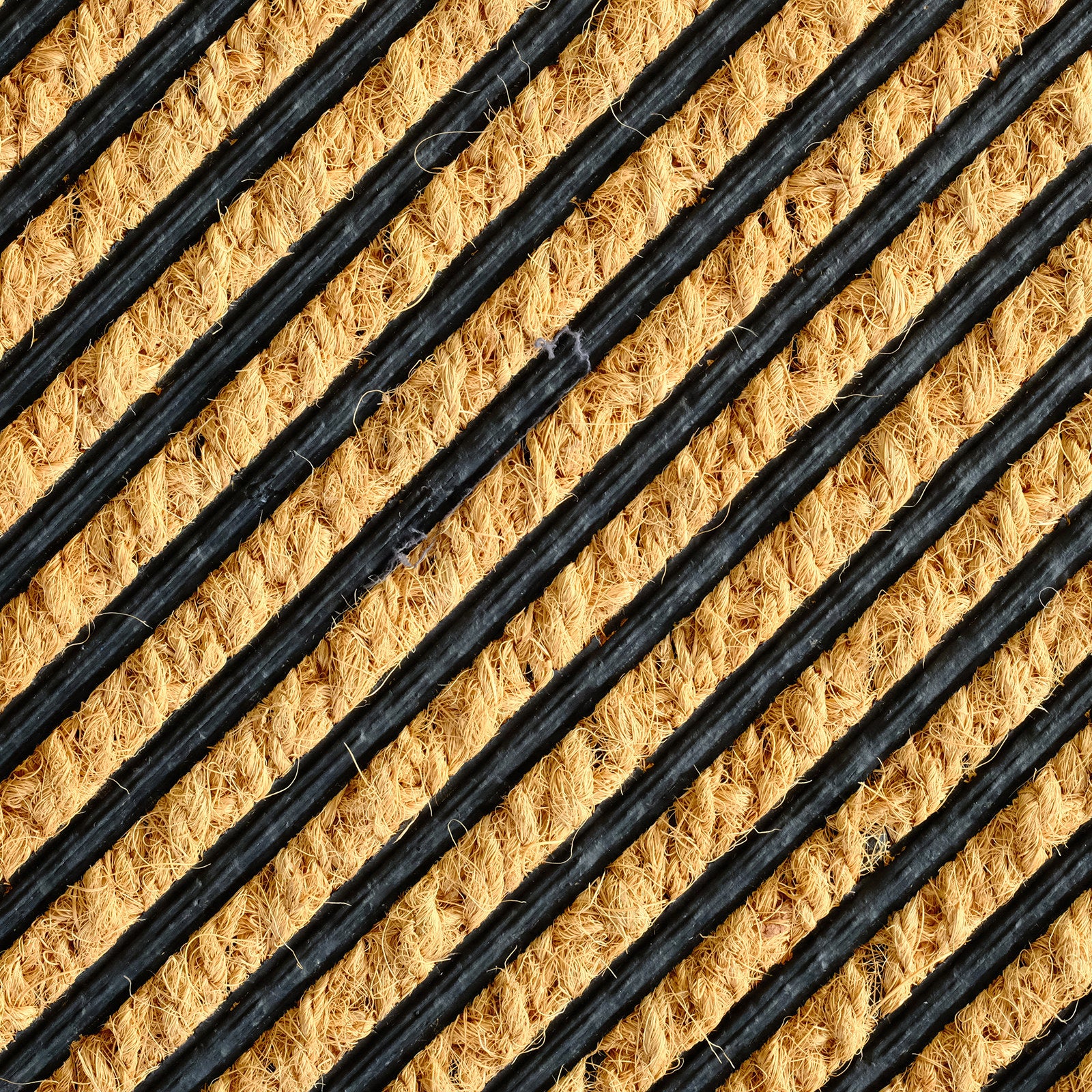 Diagonal Stripe Coir & Rubber Outdoor Door Mat 40 x 60cm Dirt Trapper