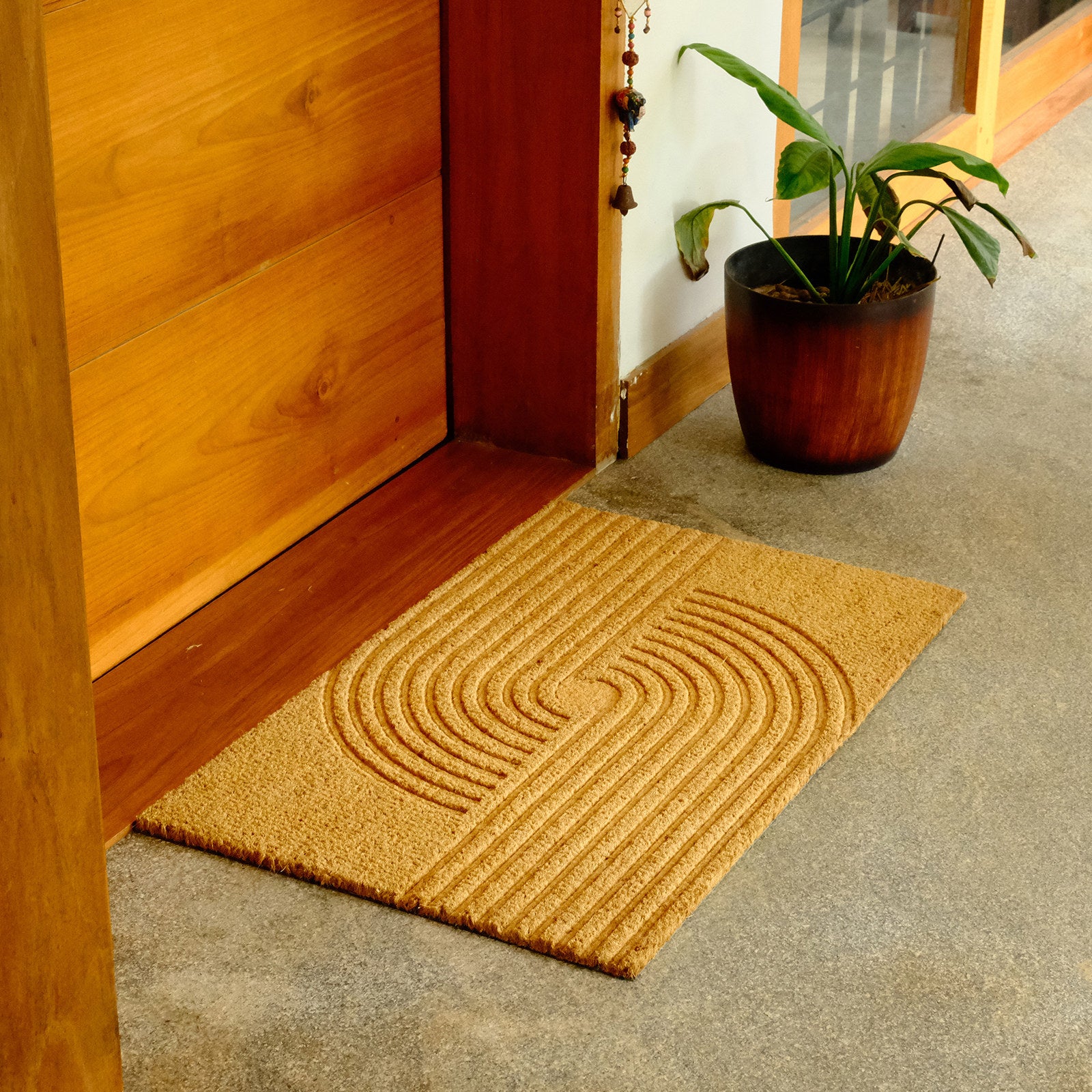 Embossed Coir Outdoor Door Mat 50 x 80cm