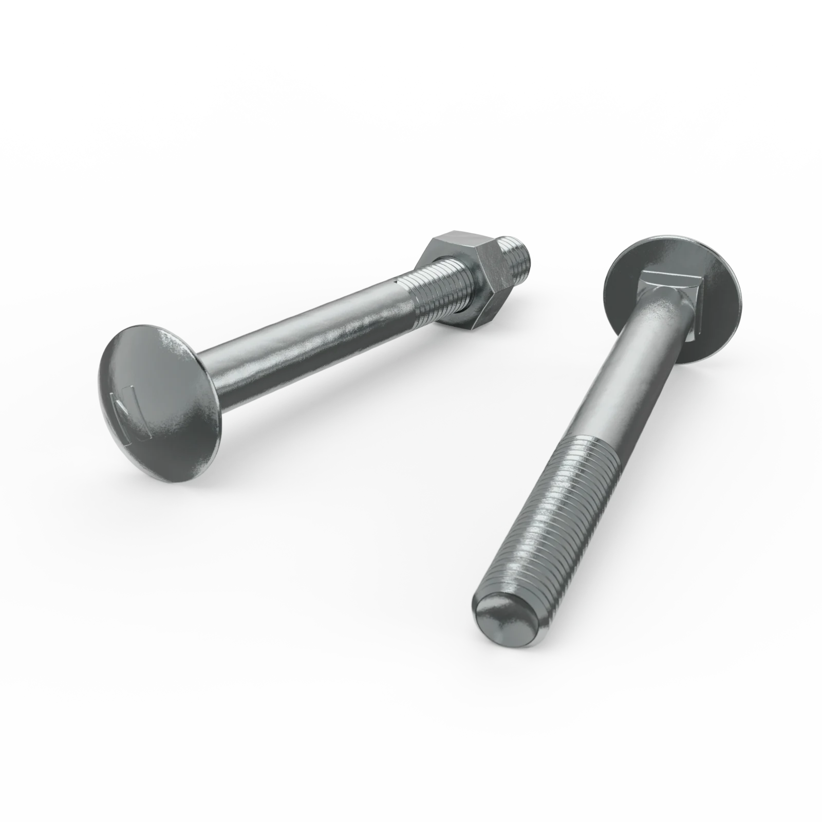 Zenith M10 x 100mm Zinc Plated Cup Head Bolt and Nut - Each