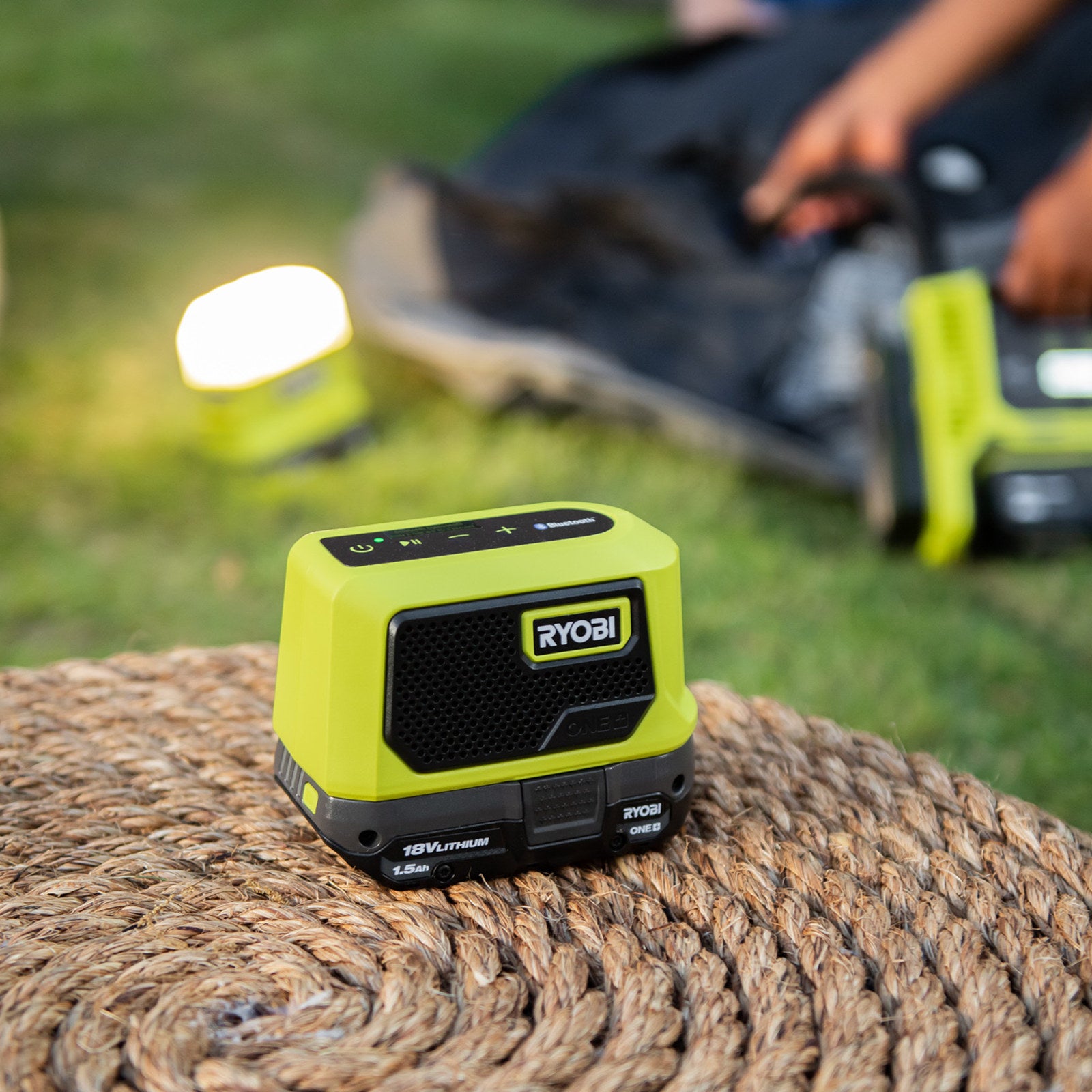 Ryobi ONE+ 18V Compact Bluetooth Speaker RBTM18 - Portable, Skin Only