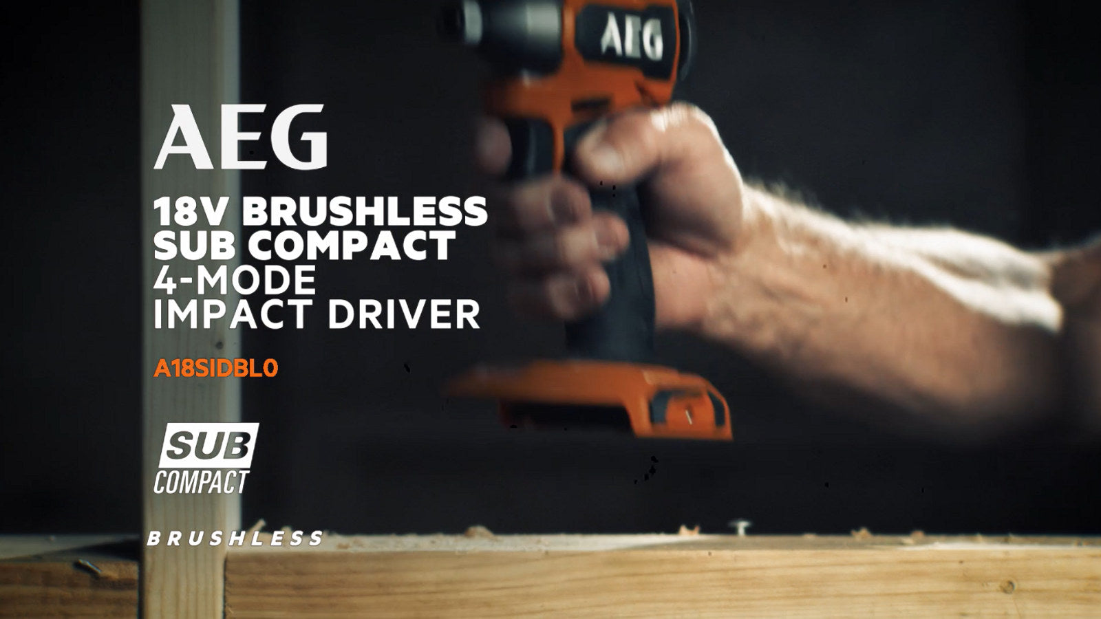 AEG 18V Brushless Sub Compact 2-Piece 4.0Ah Cordless Kit A18SX24B