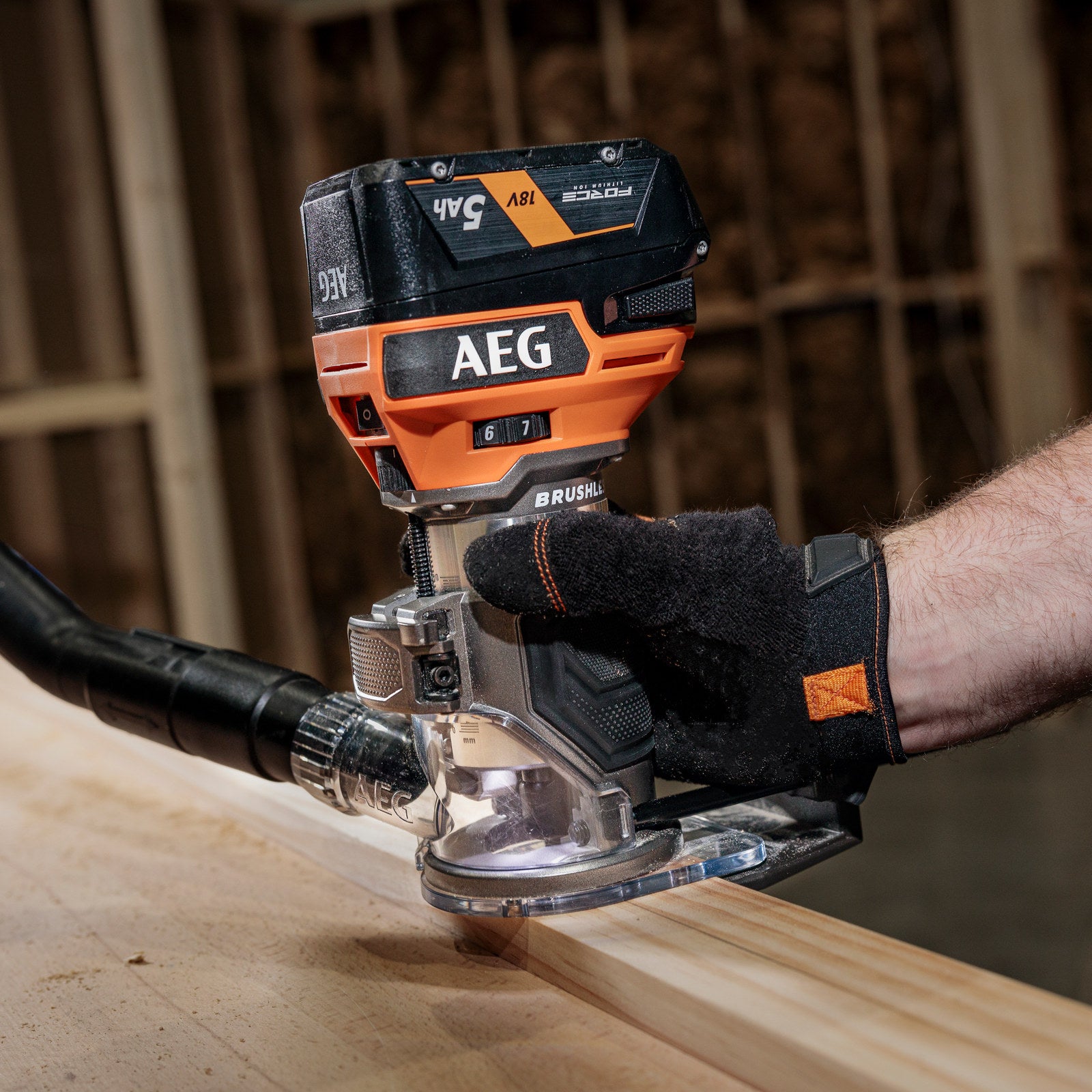 AEG 18V Brushless 1/4" Trim Router A18TRBL20 - Skin Only, Cordless