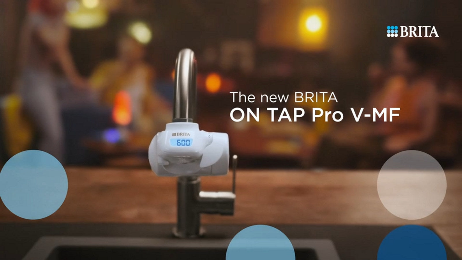 BRITA On Tap Pro V-MF Water Filter System 600L, Tap-Mounted with LCD Display
