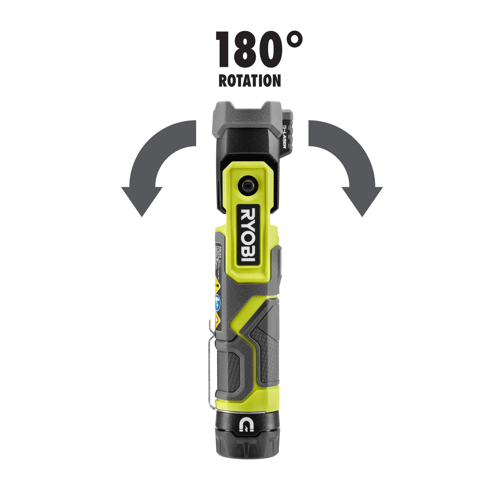 Ryobi USB Lithium Pivoting Laser Light 2Ah Kit RPLL4K - Cordless Magnetic Work Light