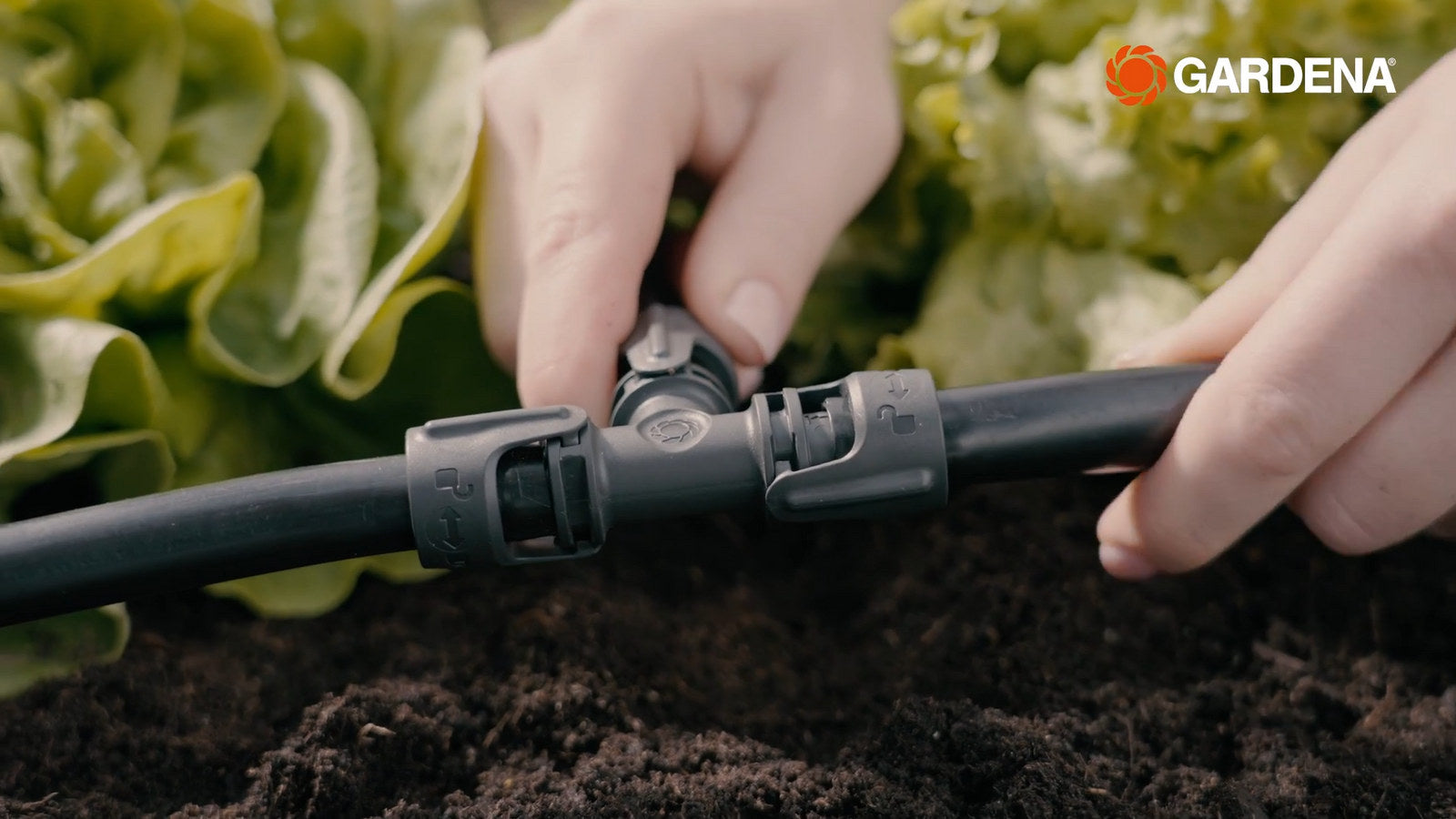 GARDENA 13mm Micro Irrigation T-Joint in Black High-Impact Plastic, 2 Pack