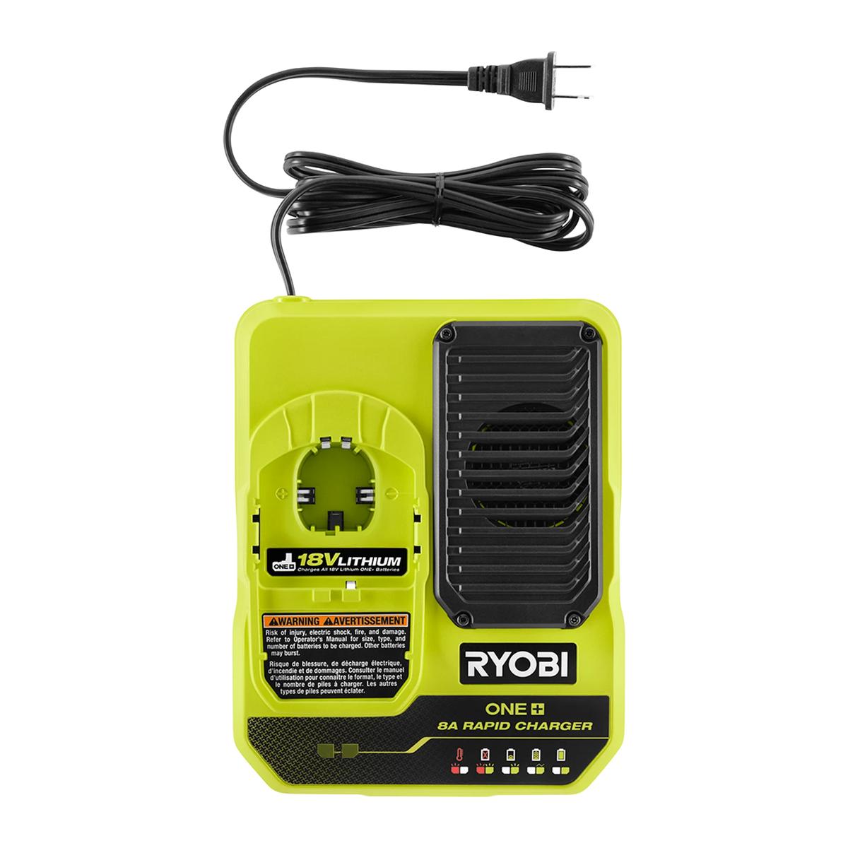 Ryobi 18V ONE+ 8A Rapid Charger RC18180 for ONE+ Batteries