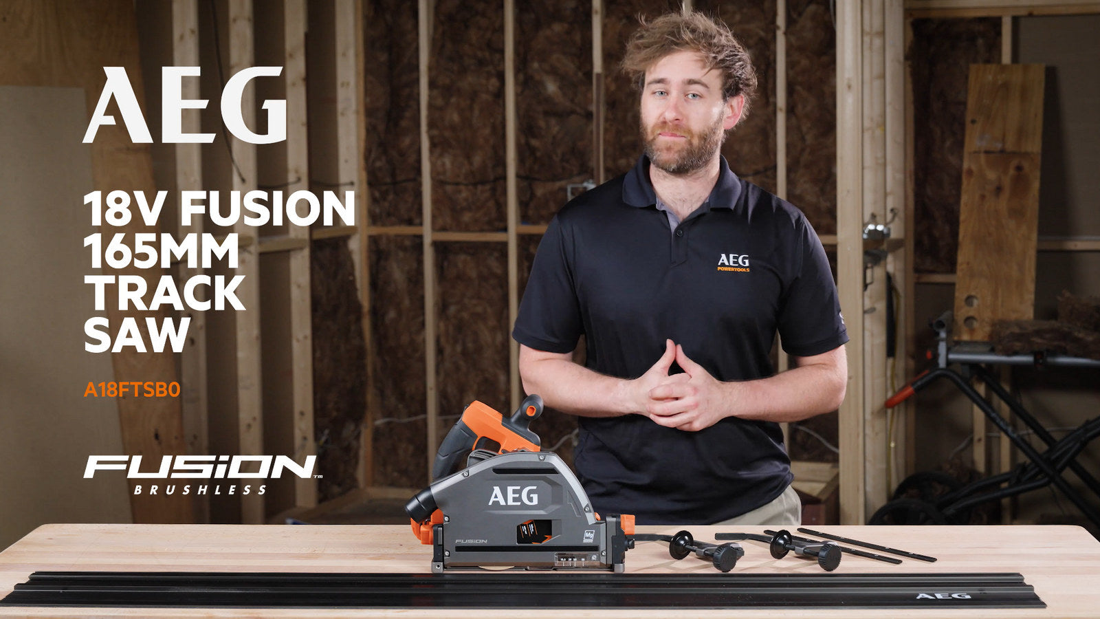 AEG 18V FUSION 165mm Track Saw A18FTSB0 Brushless Plunge Saw - Skin Only