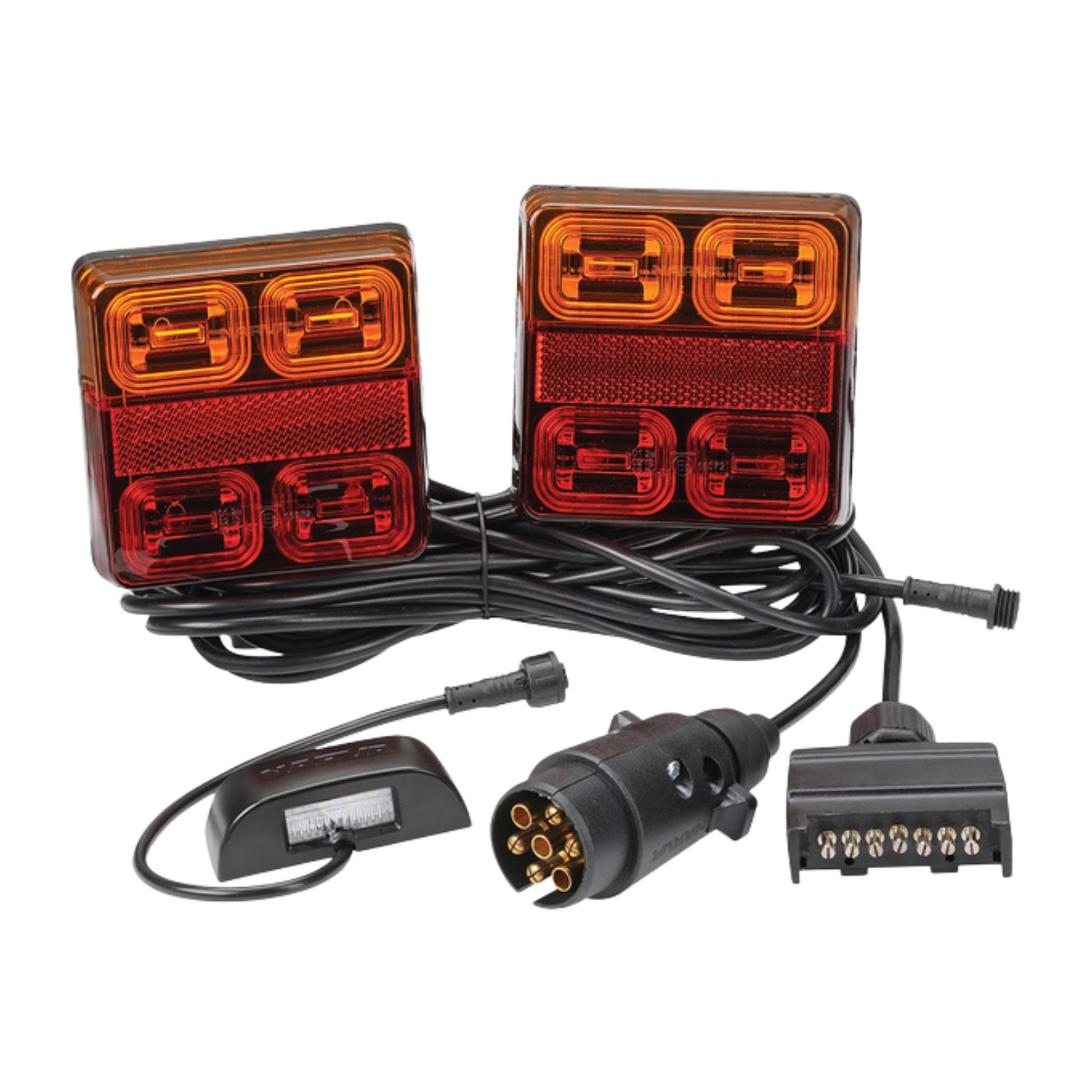 Narva 12V LED Plug and Play Square Trailer Lamp Kit Model 35 IP66 - 2 Pack