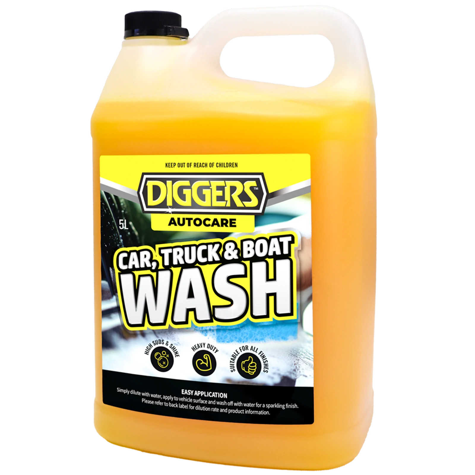 Diggers Car Truck & Boat Wash 5L Concentrate Wash Shampoo