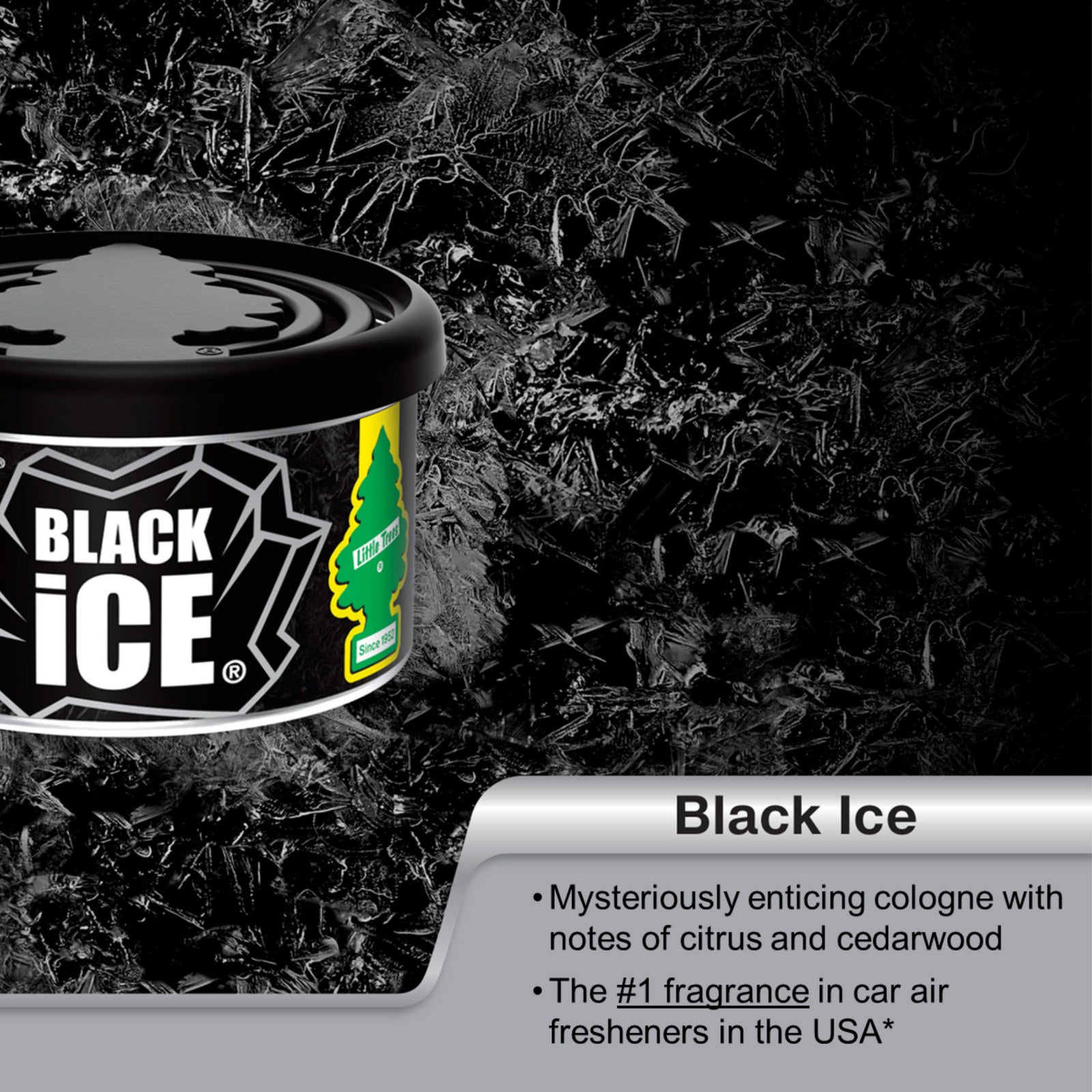 Little Trees Black Ice Air Freshener 30g Fiber Can