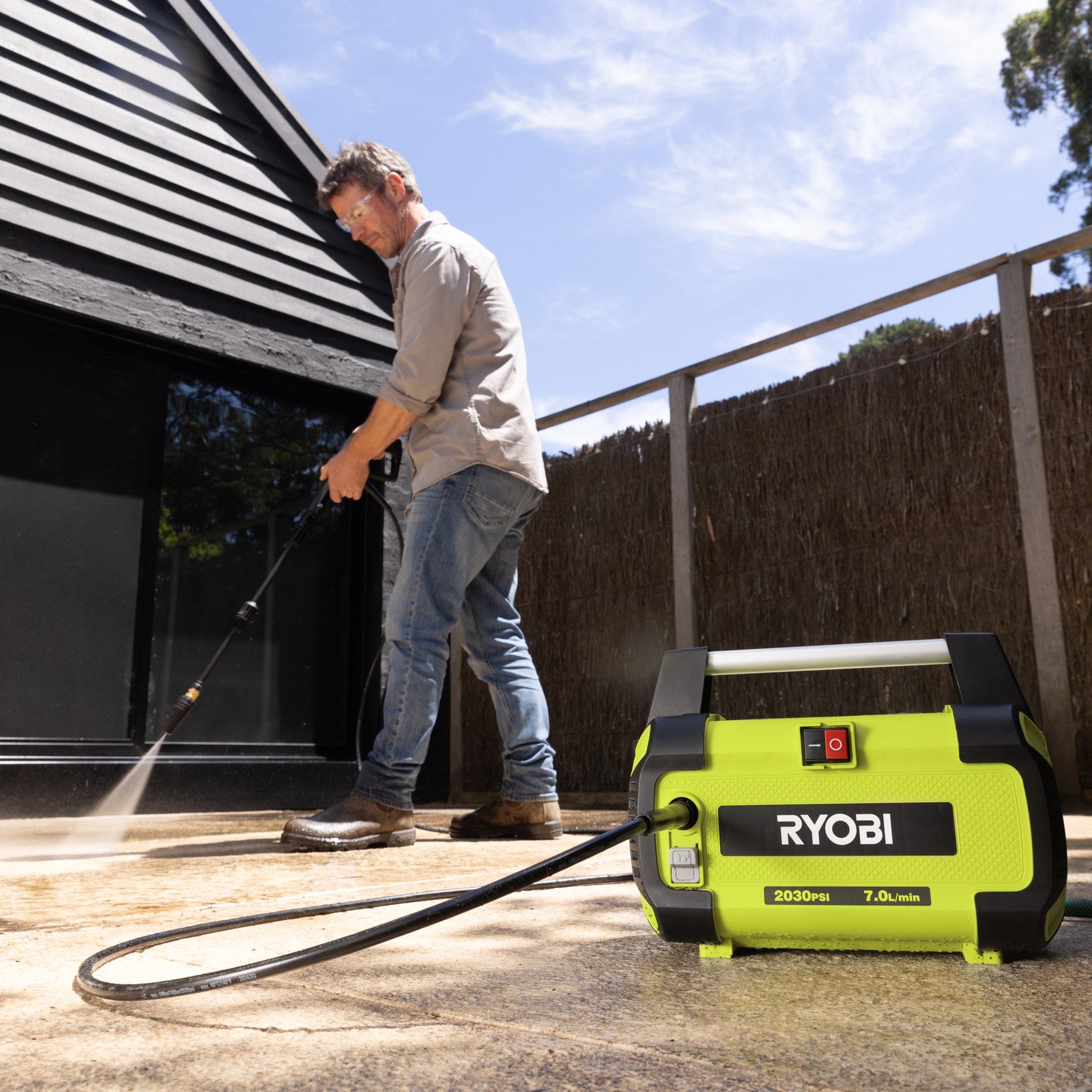Ryobi 2030 PSI Compact High Pressure Washer with 6m Hose