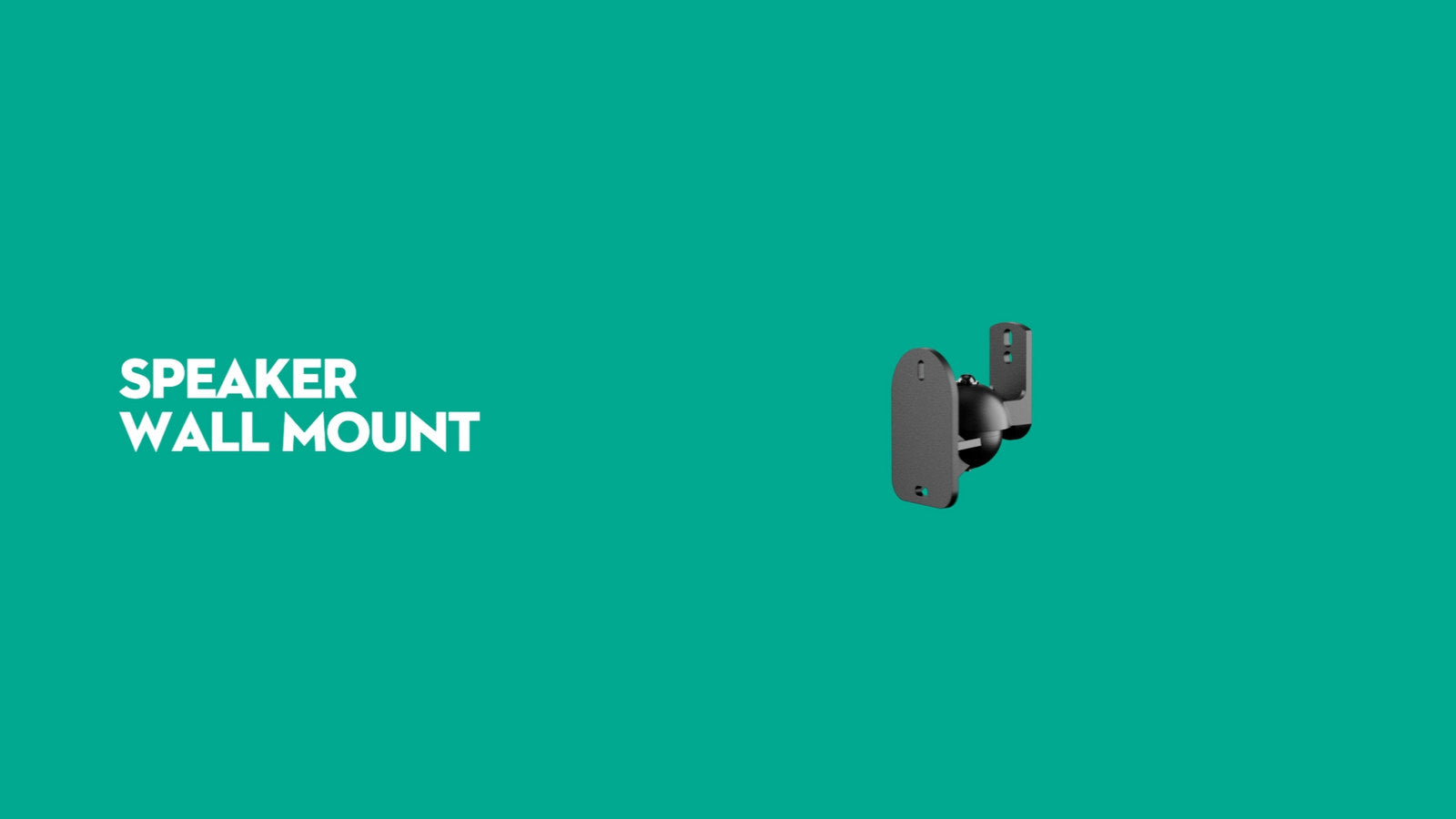 Practa Speaker Bracket PRSM2 2 Pack Black Nylon, Adjustable Tilt and Swivel Wall Mount
