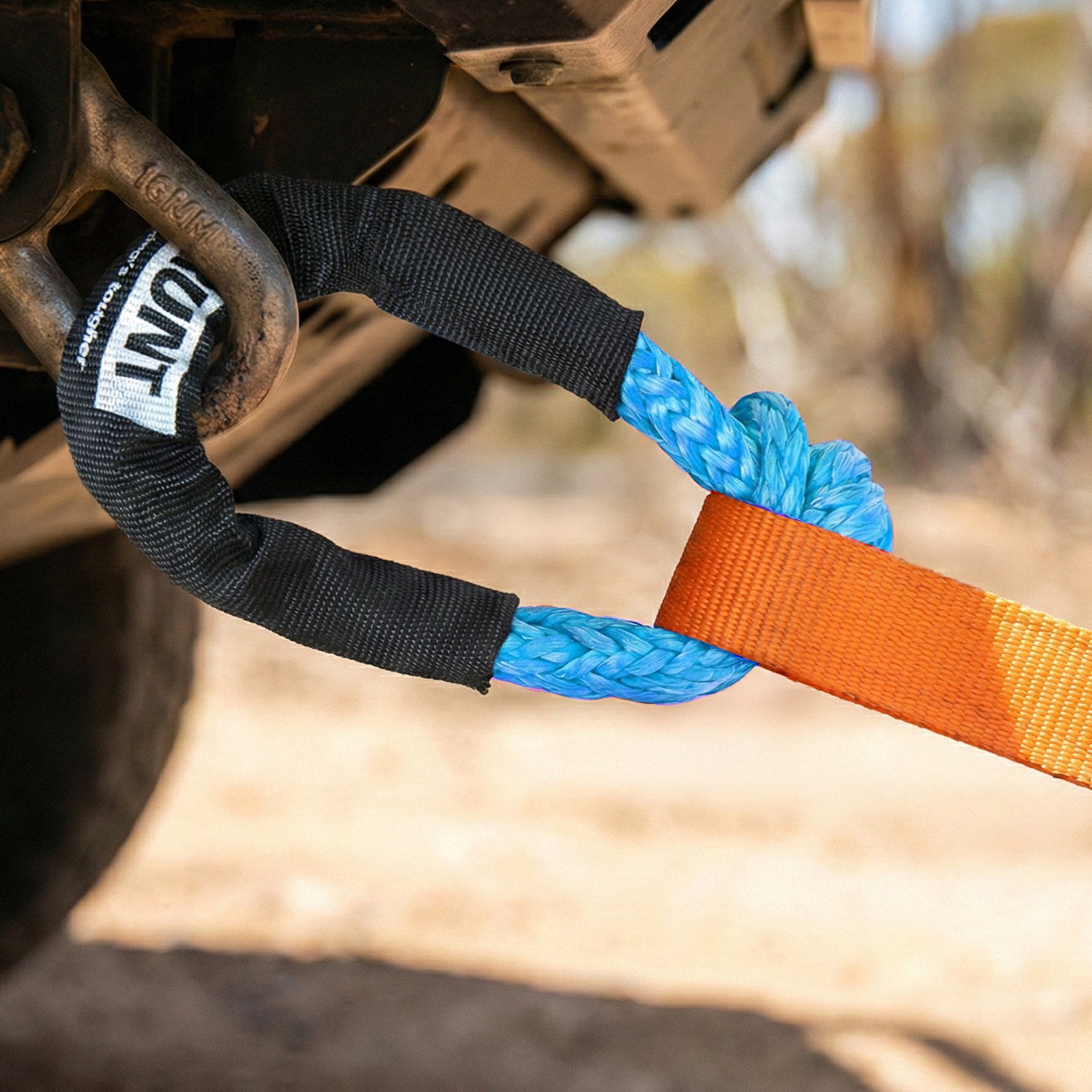 GRUNT 17000kg Braided Soft Shackle 60 x 280mm, Abrasion-Resistant 4WD Recovery