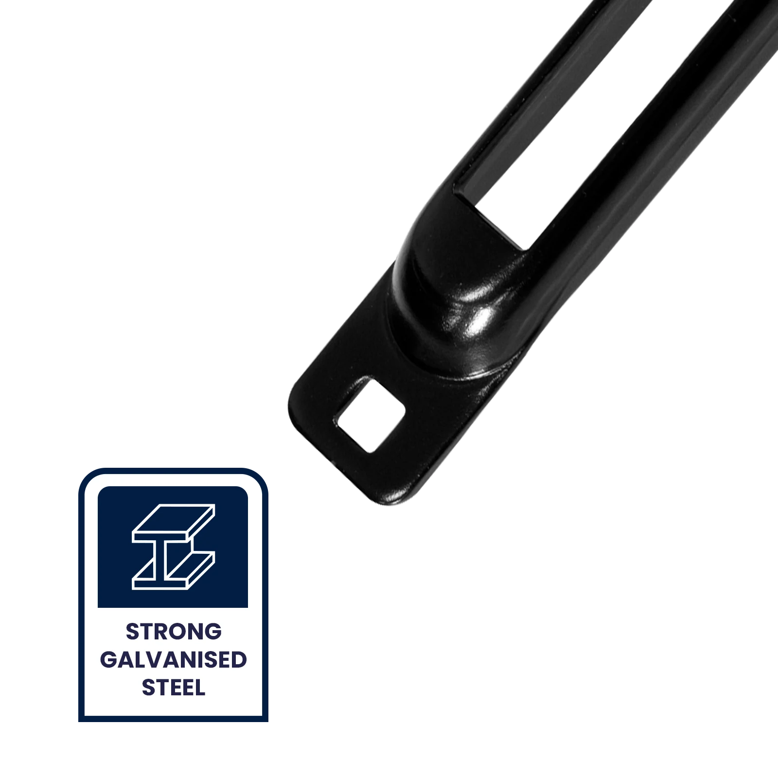GRUNT Black Single E-Track Space Saver Plate, 900kg Lashing Capacity